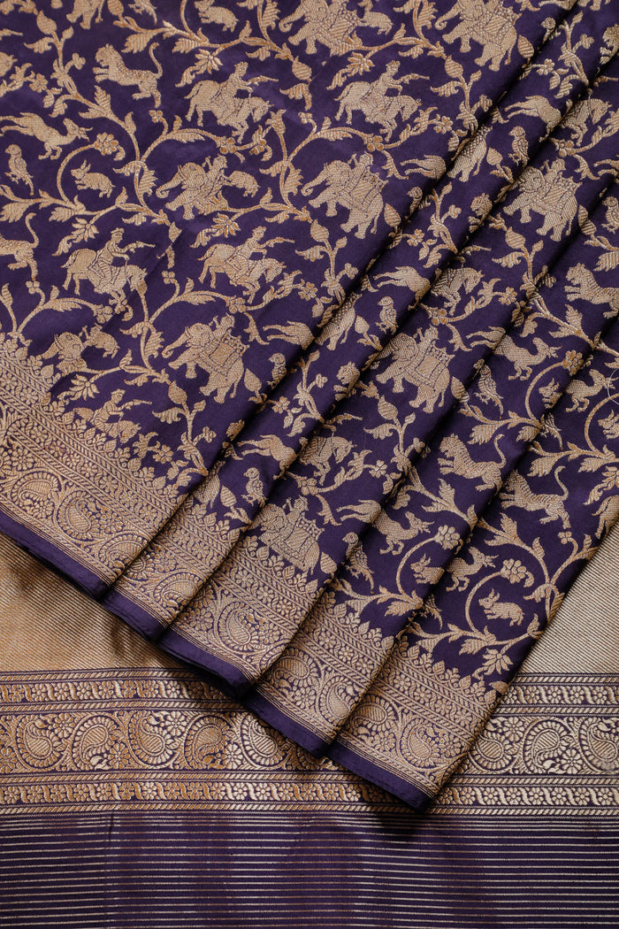 Handloom Real Zari Pure Silk Benarasi Saree - Revival Design - detail 1