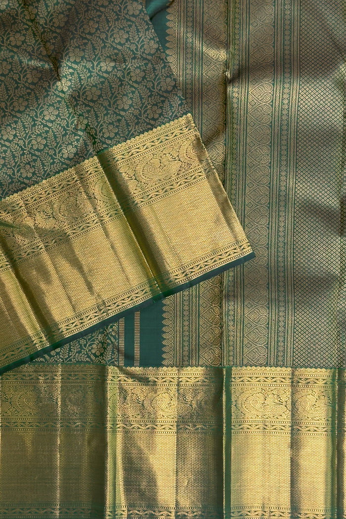 Green Pure Silk Handloom Kanjeevaram