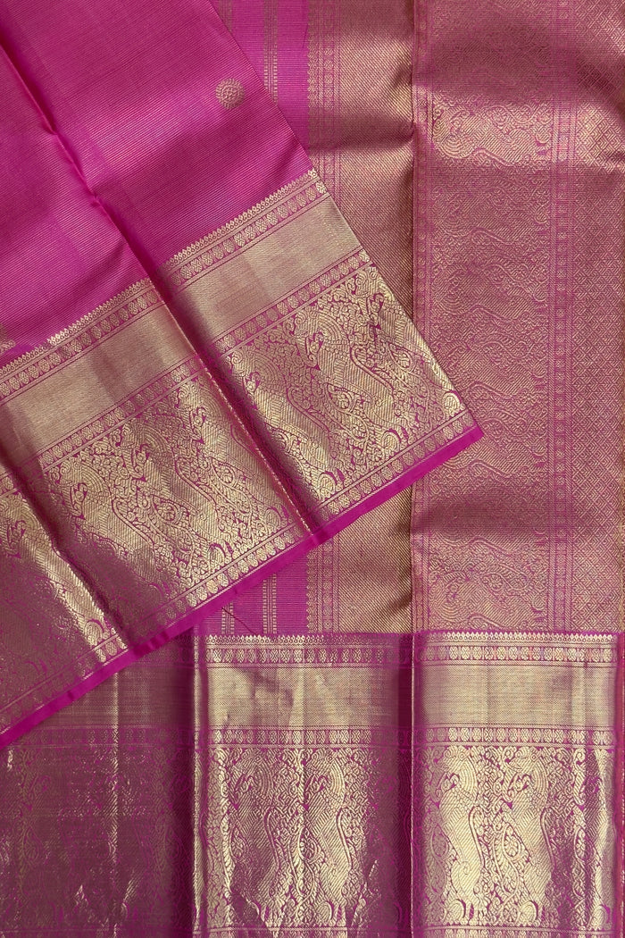 Baby Pink Pure Silk Handloom Kanjeevaram