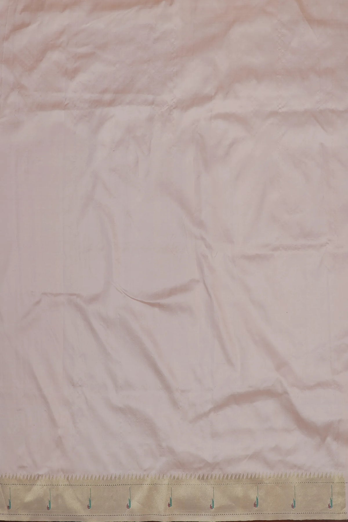 Light Baby Pink Handloom Pure Silk Muniya Paithani Saree
