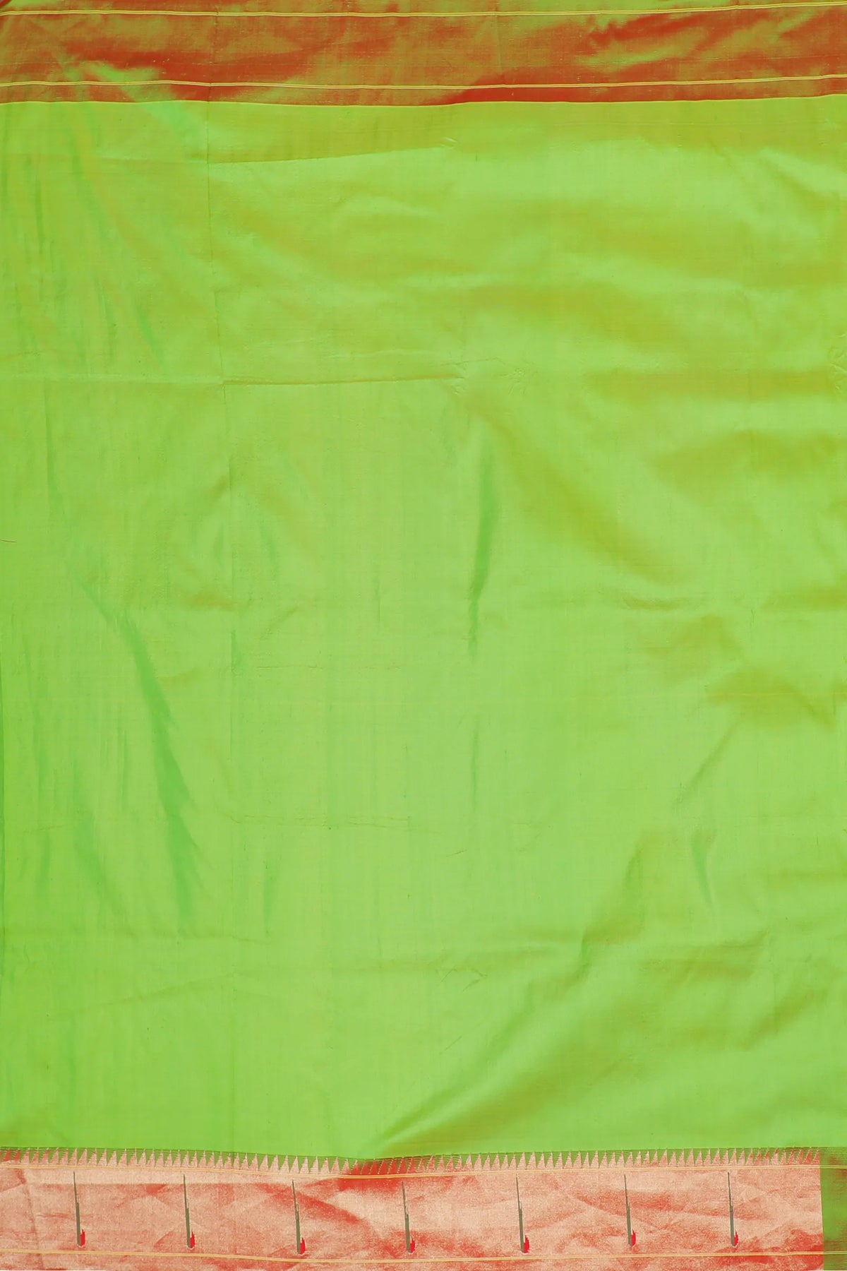 Parrot Green Handloom Pure Silk Muniya Paithani Saree