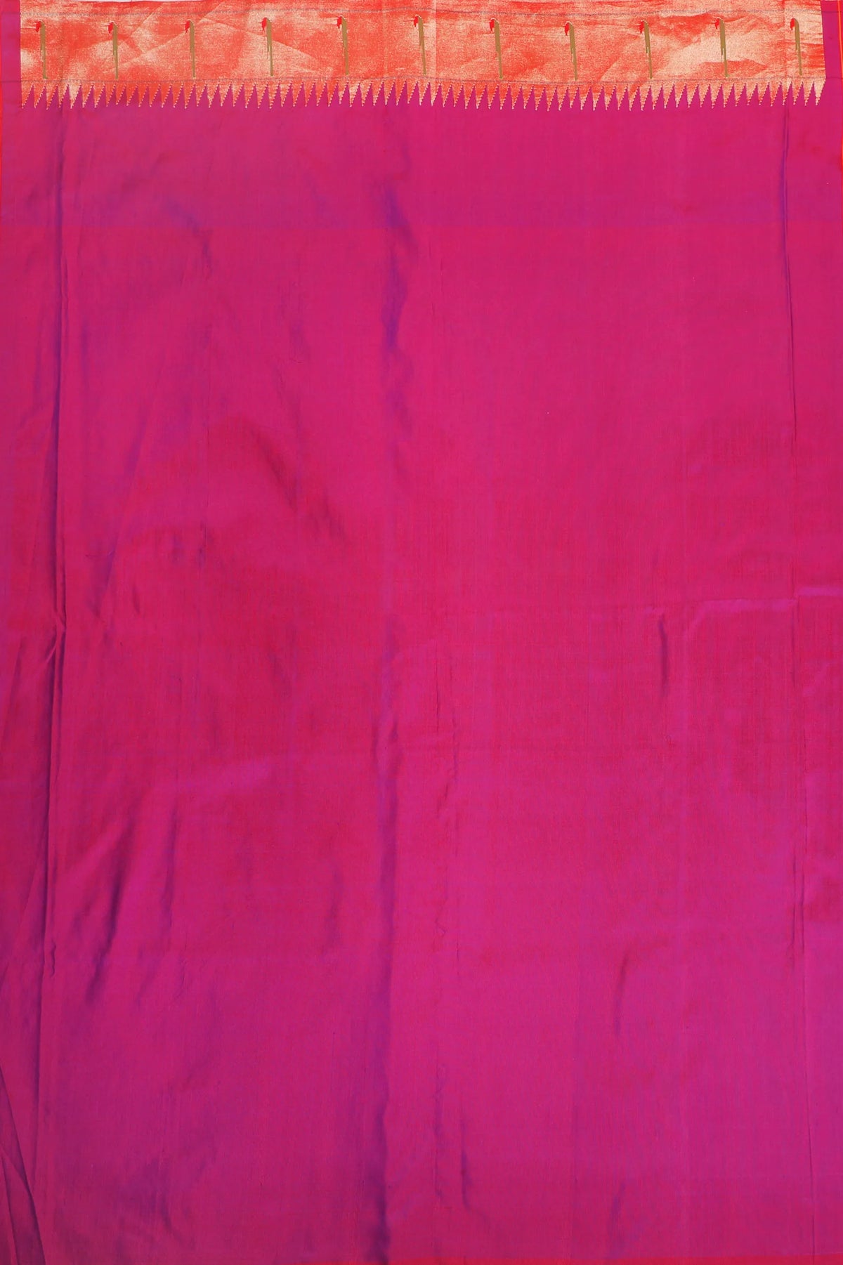 Purple Pure Silk Handloom Paithani with Skirt Border & Lotus Detailing