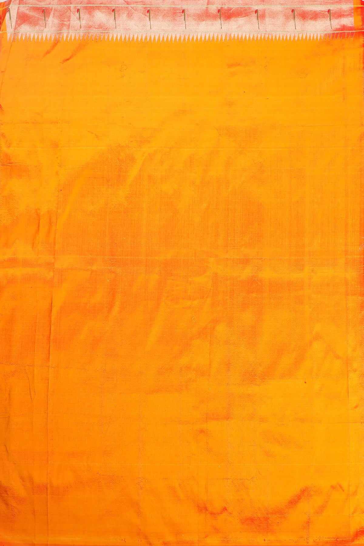 Mango Yellow Pure Silk Handloom Paithani with Skirt Border