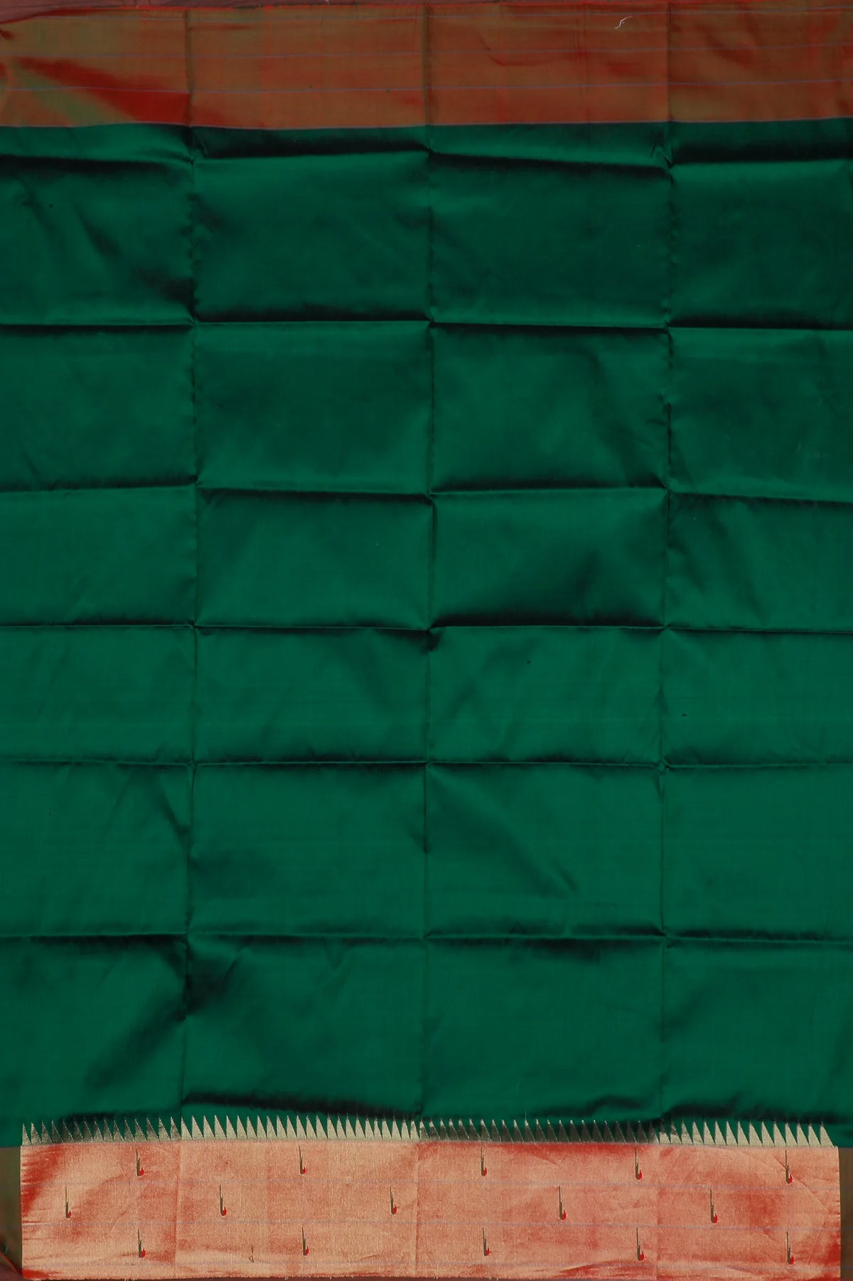 GreenHandloom Pure Silk Muniya Paithani Saree