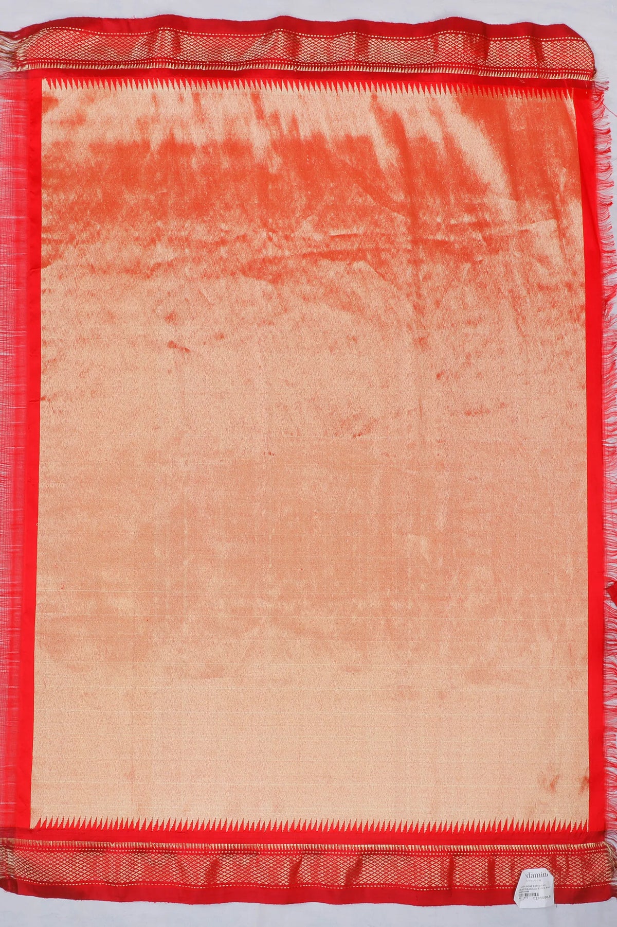 Red Handloom Pure Silk Paithani Saree with Chandrakala Design