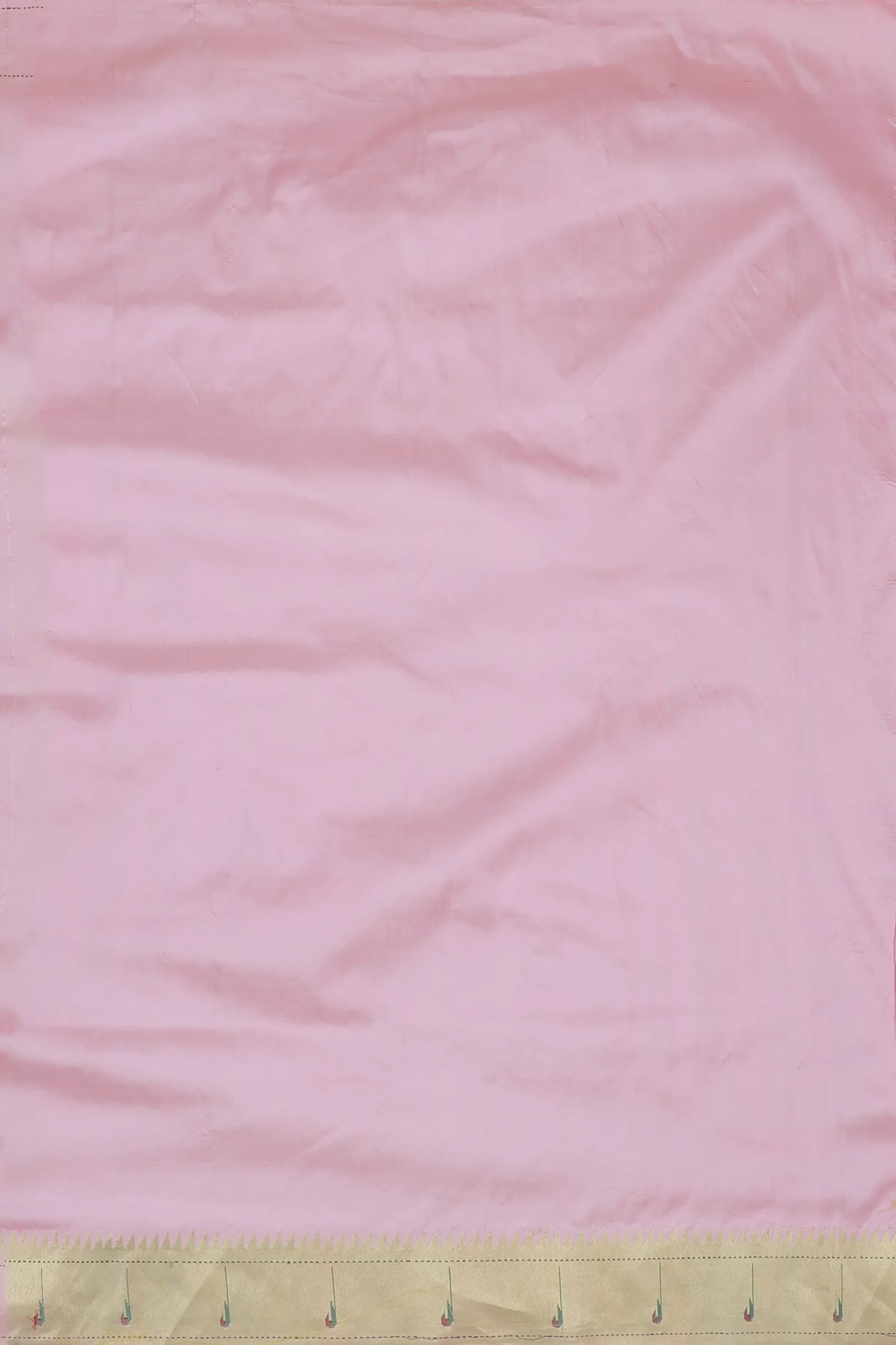 Baby Pink Handloom Pure Silk Muniya Paithani Saree