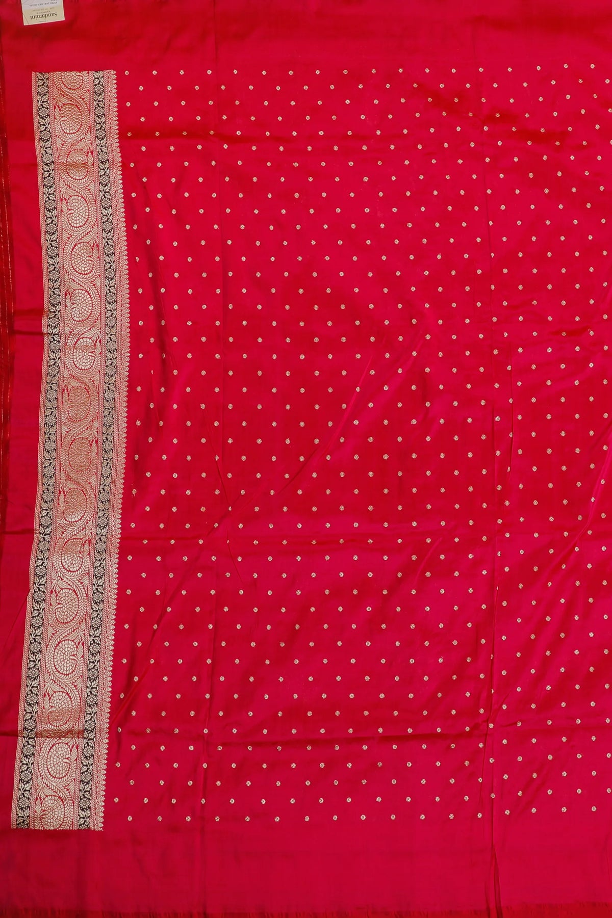 Hot Pink Real Zari Pure Silk Benarasi Saree - Revival Koniya Design