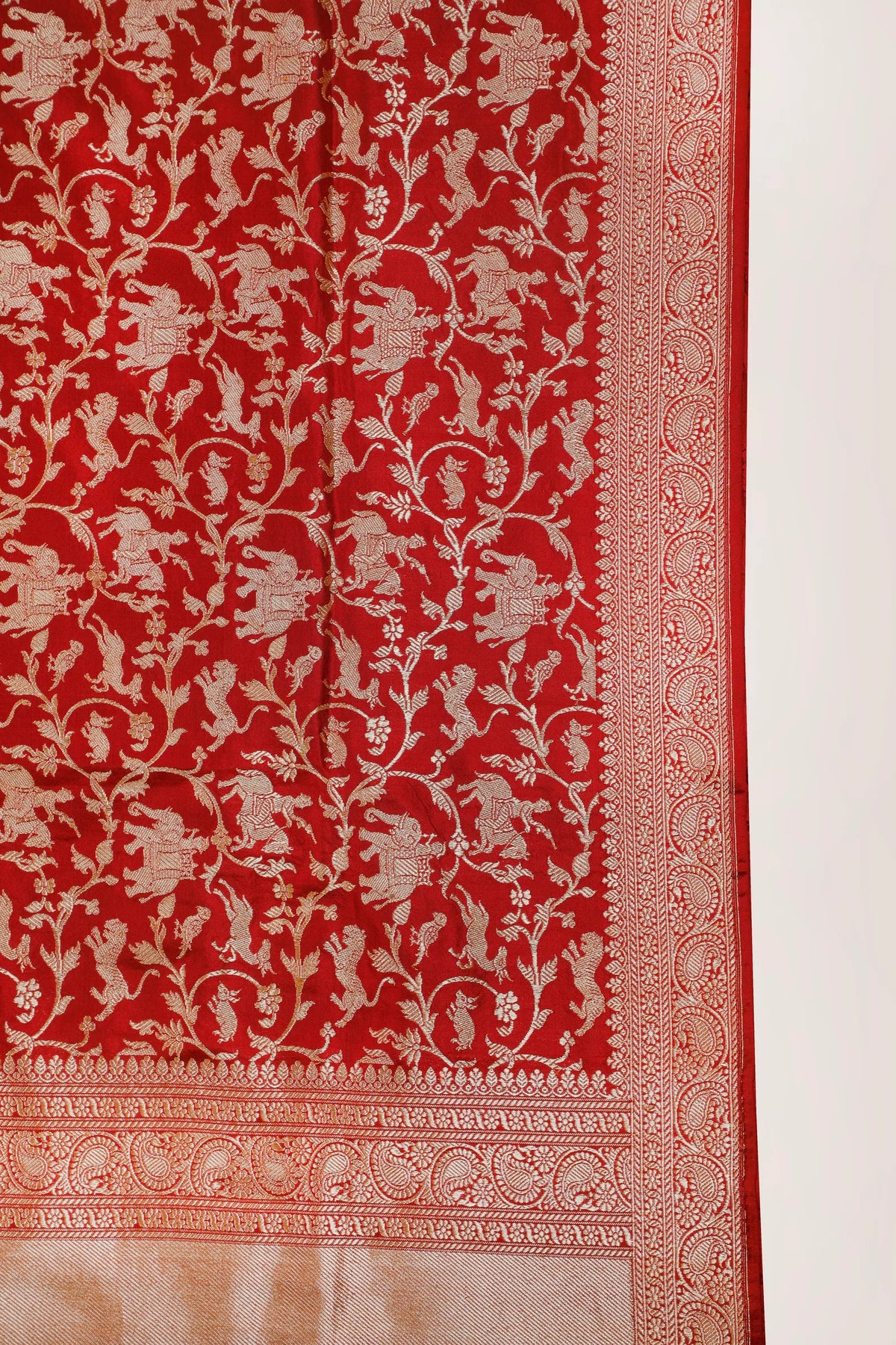 Handloom Real Zari Pure Silk Benarasi Saree - Revival Design