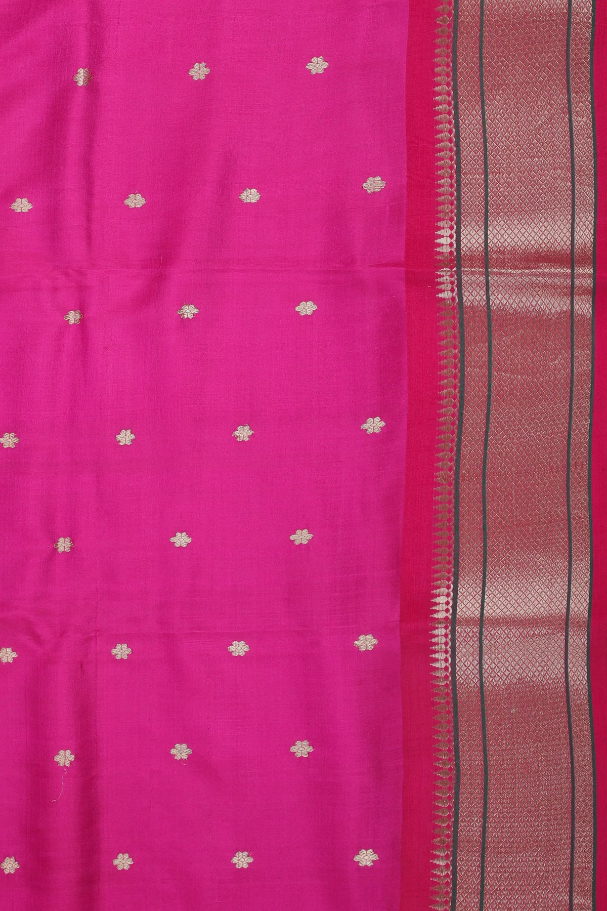 Magenta Handloom Chanderi Mashru Silk Saree - Revival Design