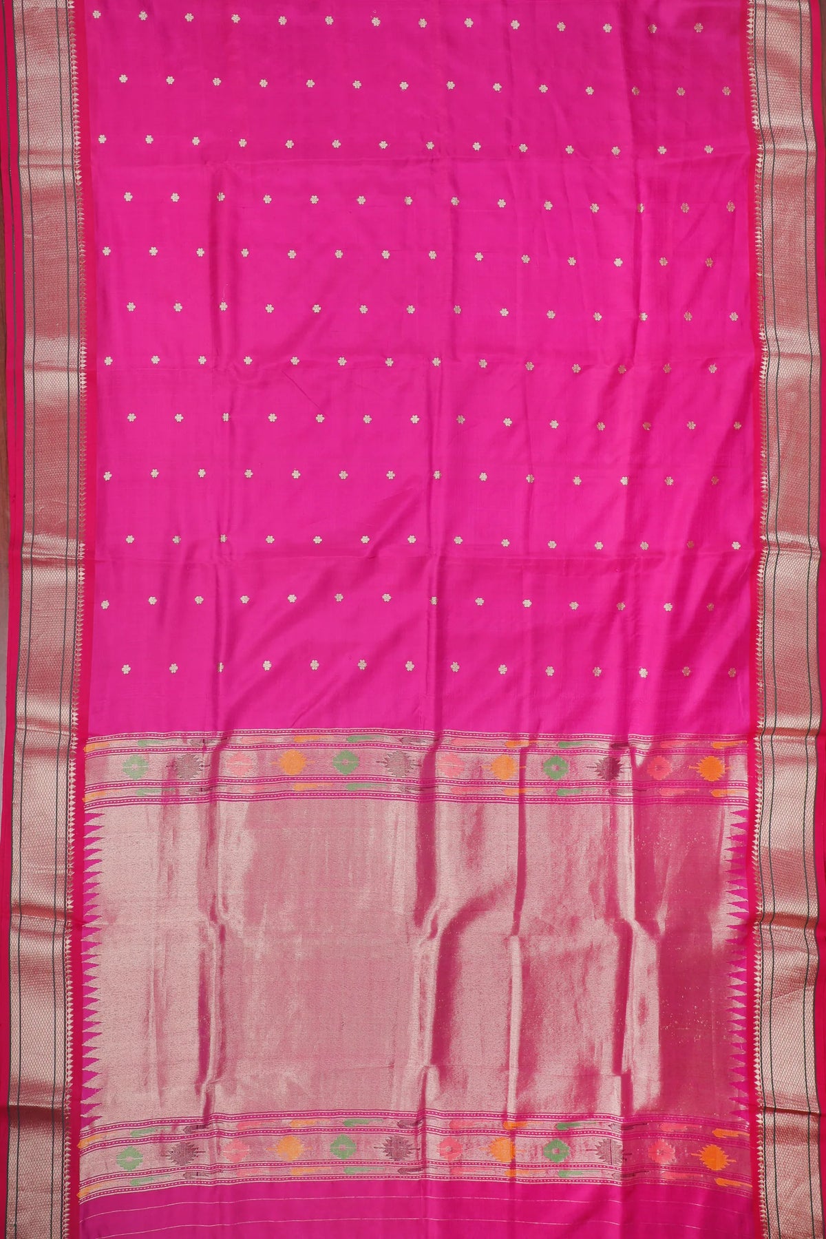 Magenta Handloom Chanderi Mashru Silk Saree - Revival Design