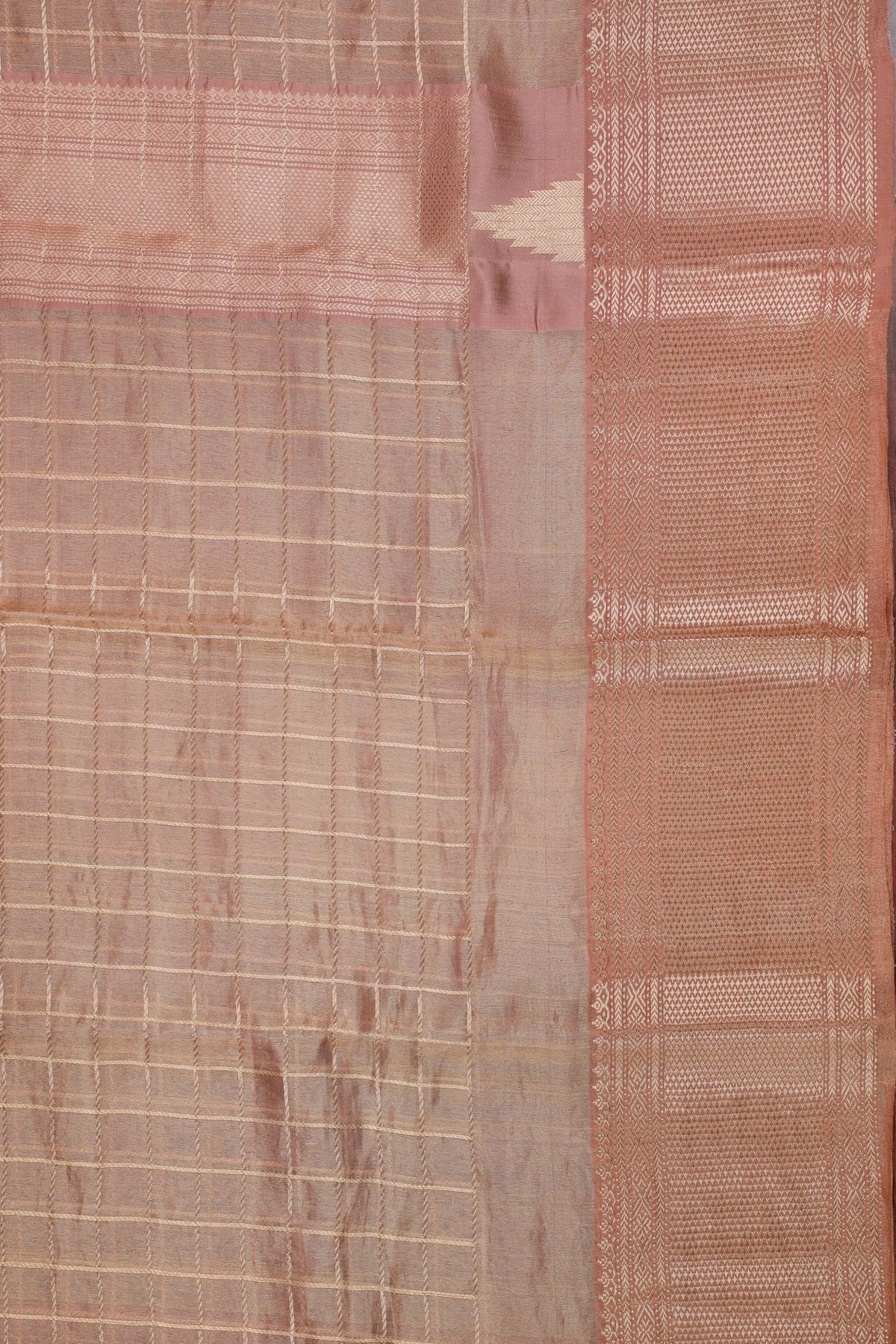 Golden Handloom Chanderi Mashru Silk Saree