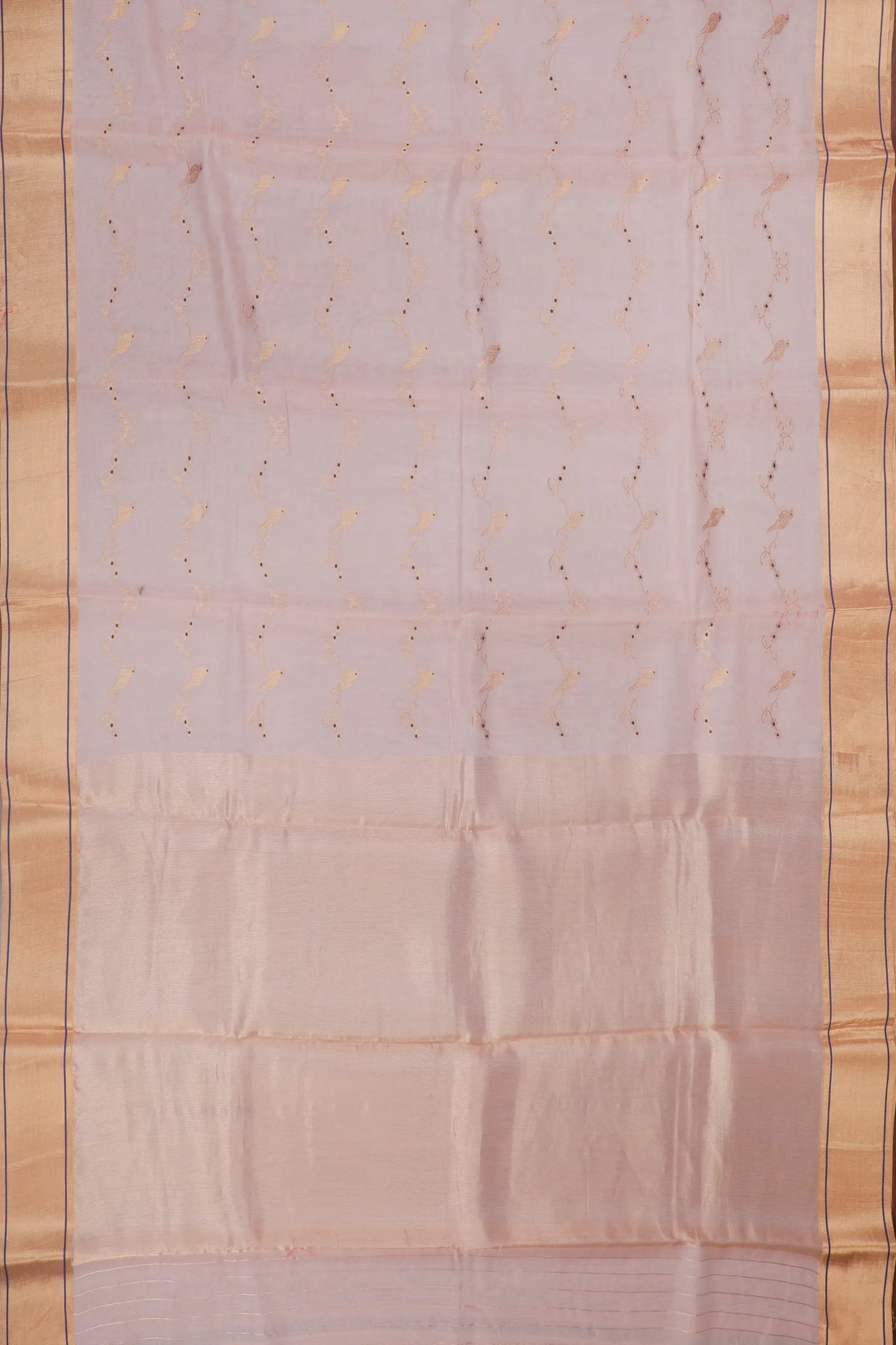 Baby Pink Handloom Chanderi Mashru Silk Saree