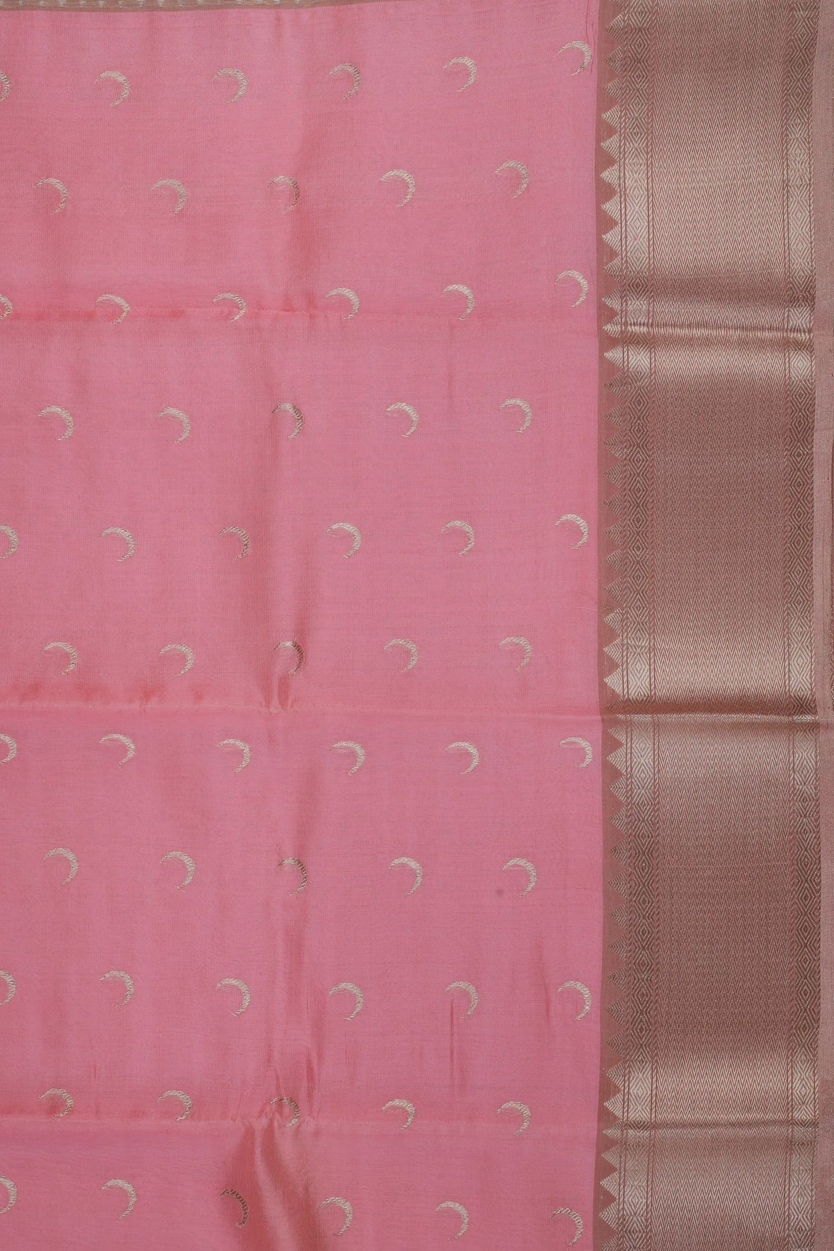 Baby Pink Handloom Chanderi Mashru Silk Saree
