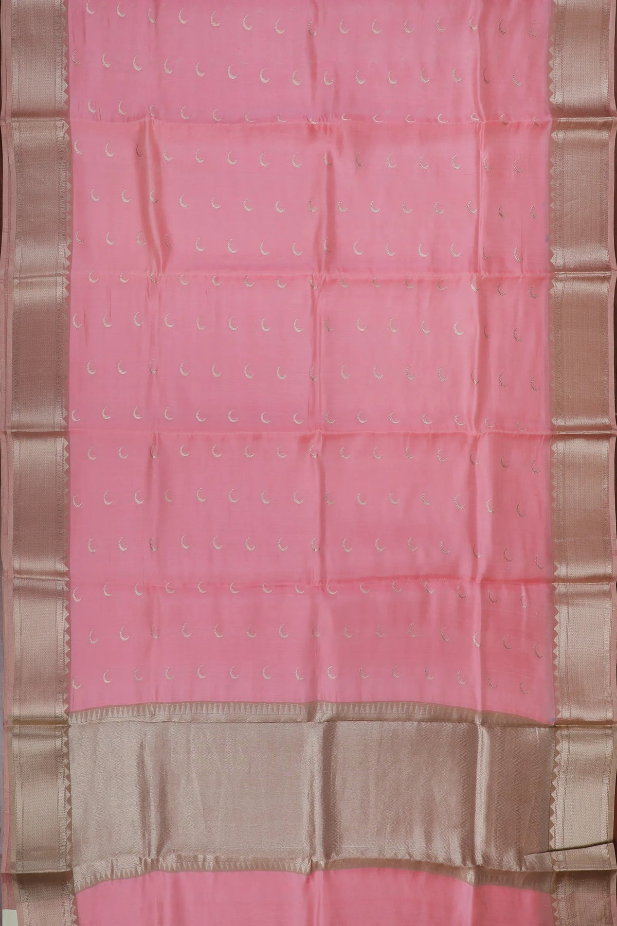 Baby Pink Handloom Chanderi Mashru Silk Saree