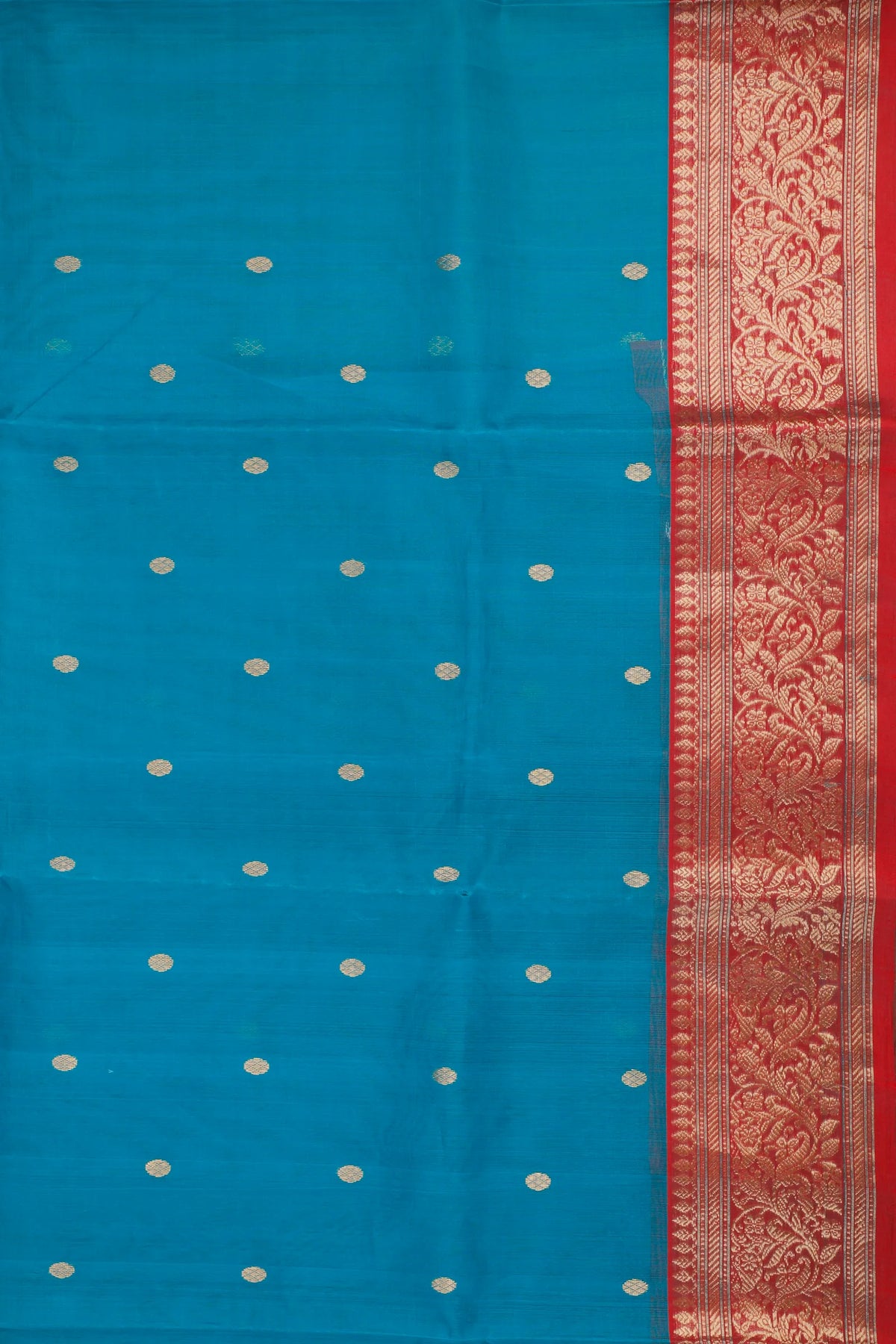 Peacock Green Handloom Pure Silk Chanderi Saree