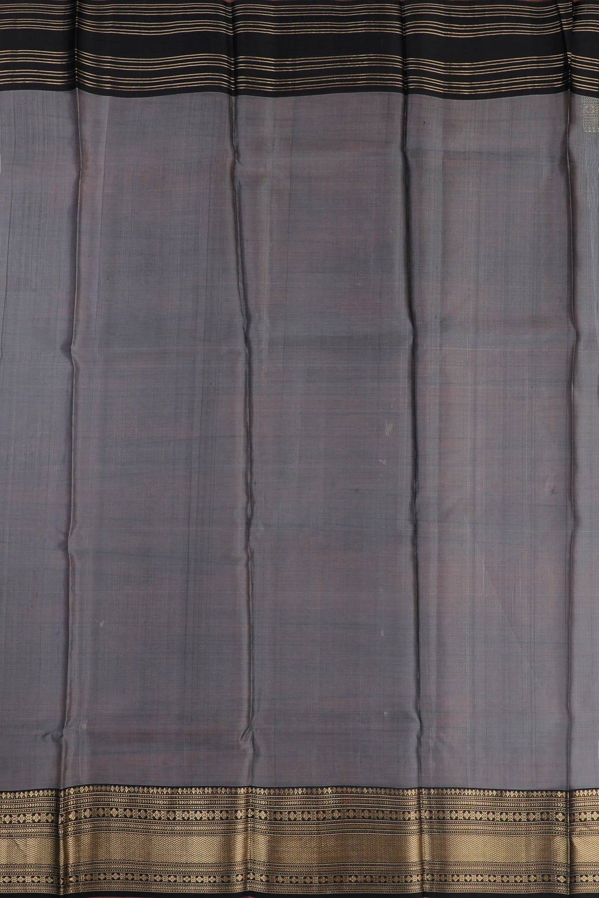 Grey Handloom Pure Silk Chanderi Saree