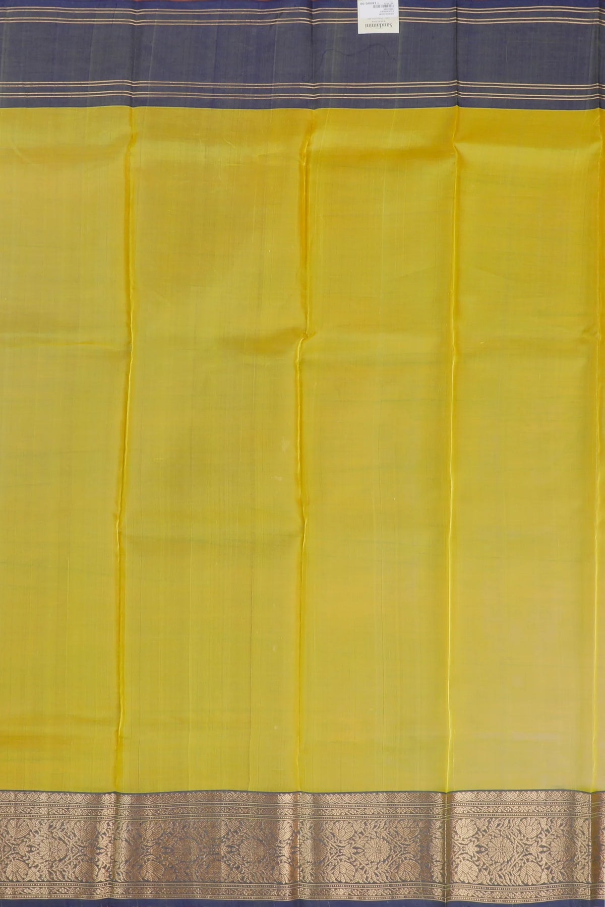 Lemon Yellow Handloom Pure Silk Chanderi Saree
