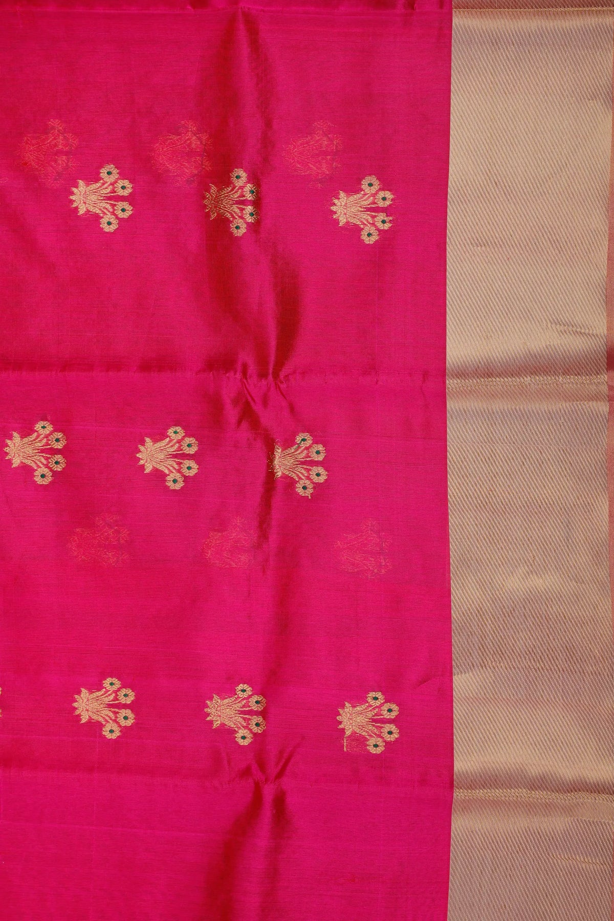 Pink Handloom Pure Silk Chanderi Saree with Mashru