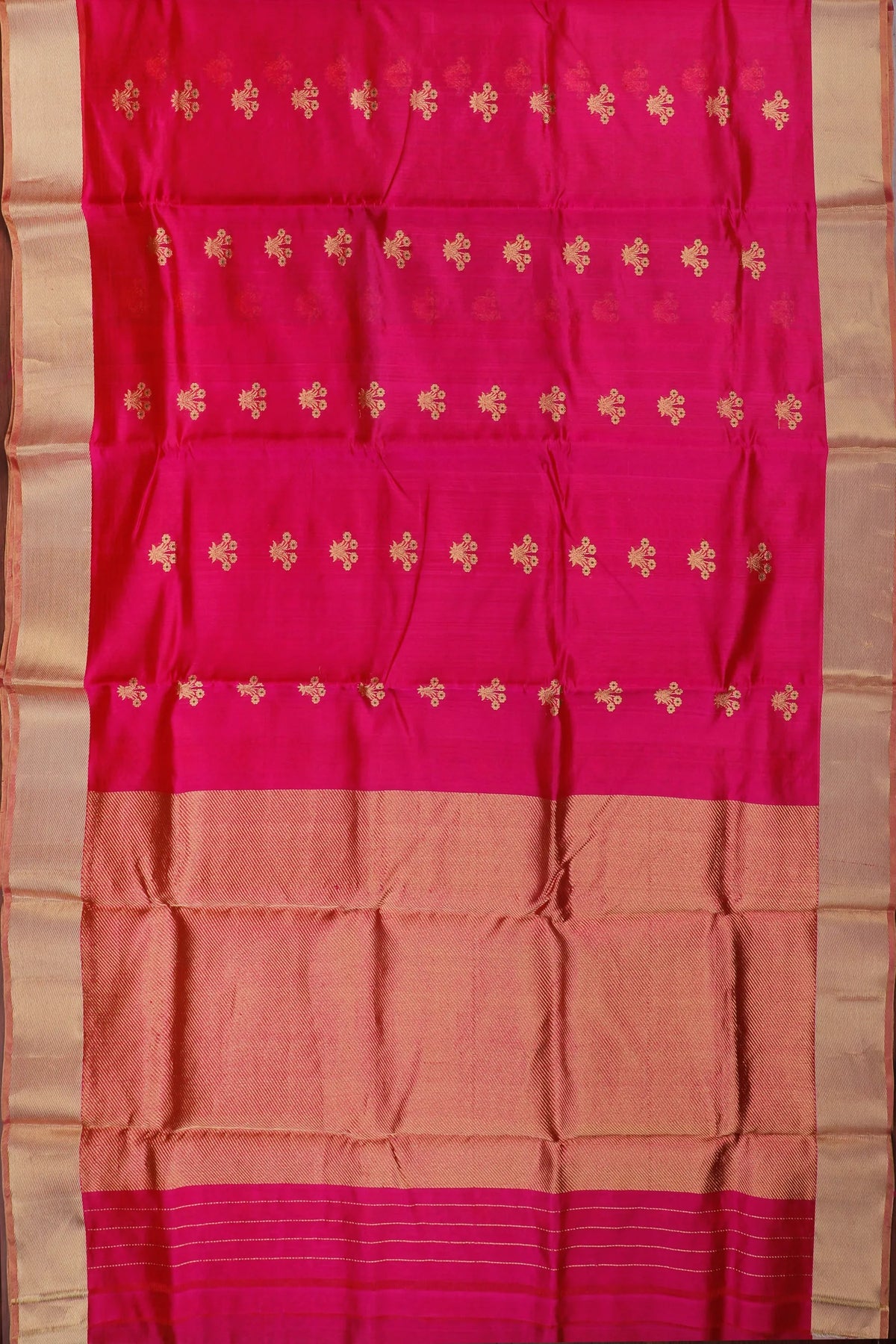 Pink Handloom Pure Silk Chanderi Saree with Mashru
