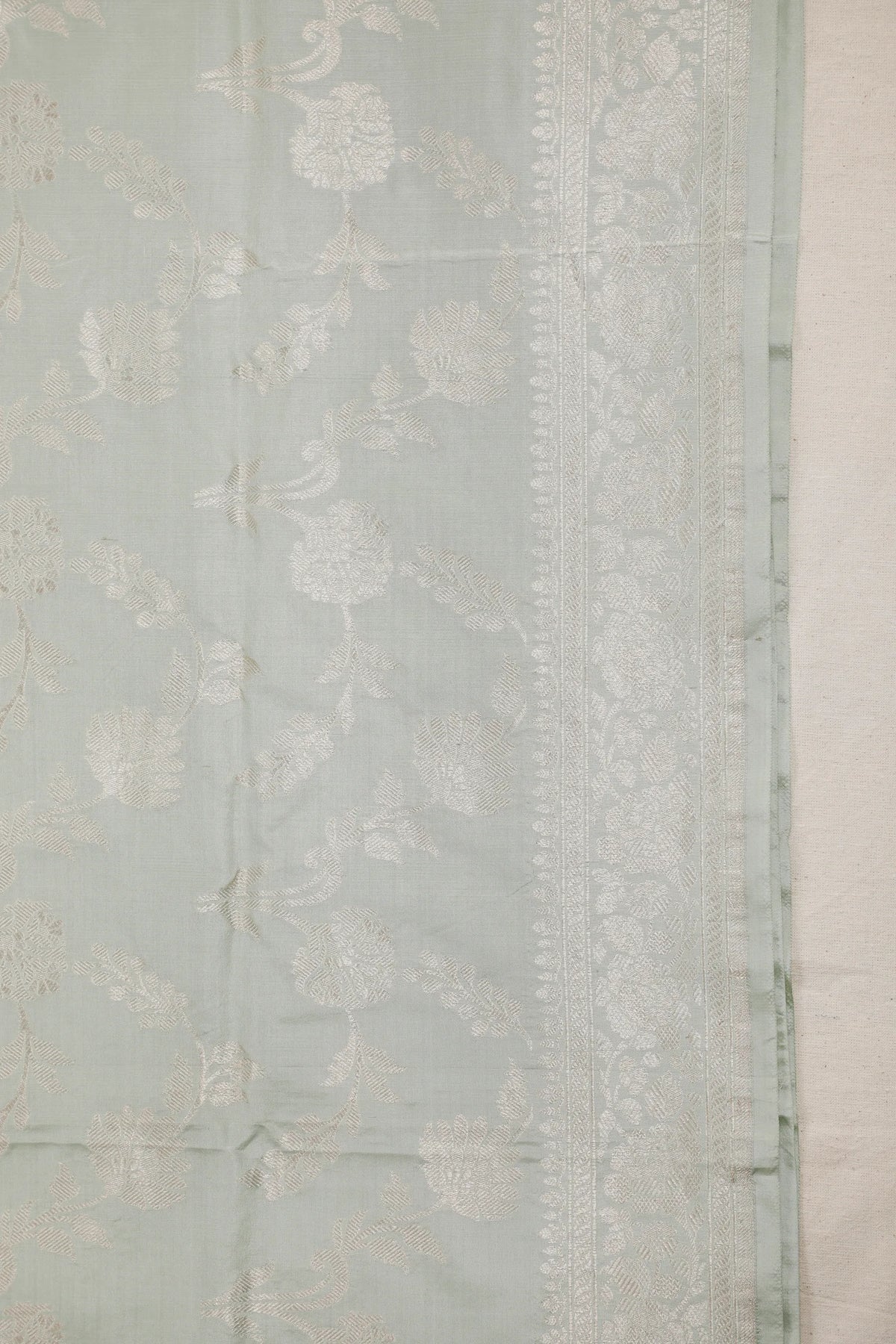 Sea Green Handloom Benarasi Katan Silk Saree