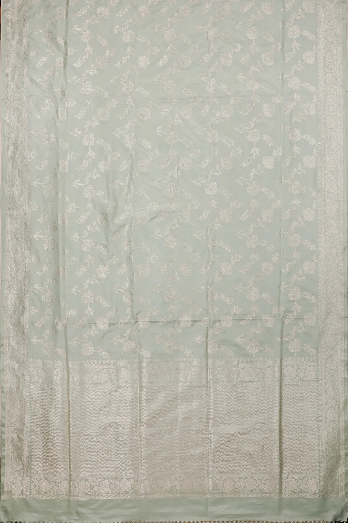 Sea Green Handloom Benarasi Katan Silk Saree