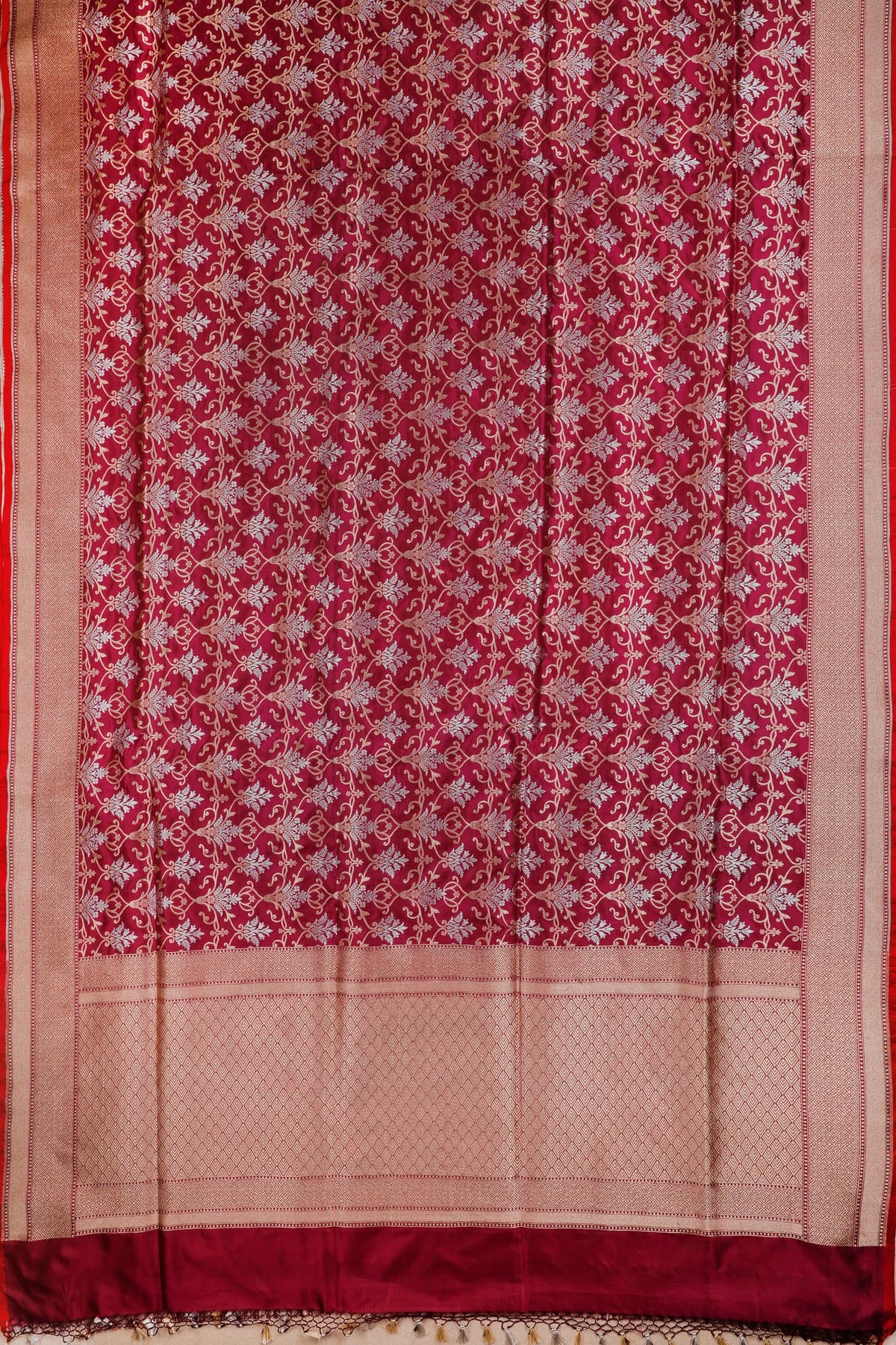 Purple Handloom Benarasi Katan Silk Saree