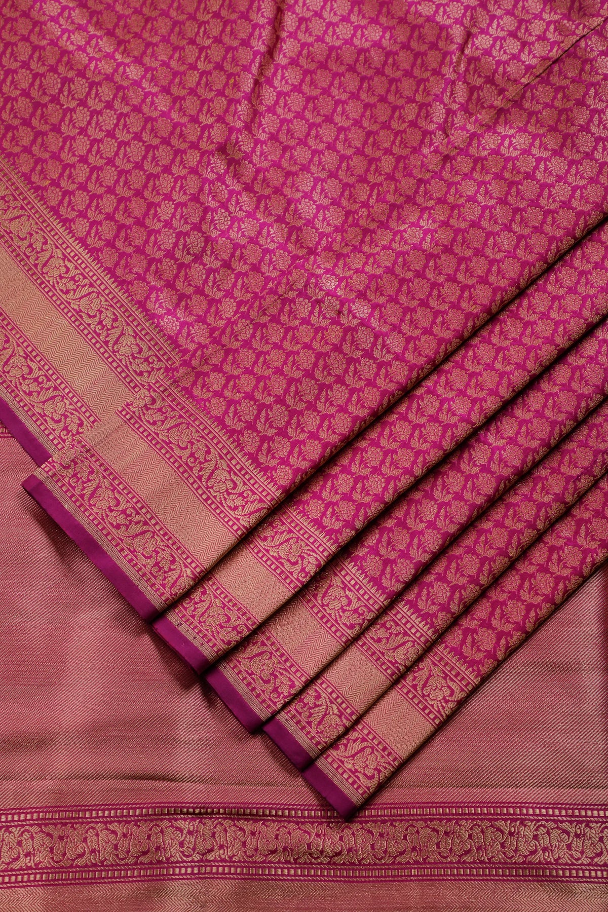 Purple Benarasi Katan Pure Silk Saree