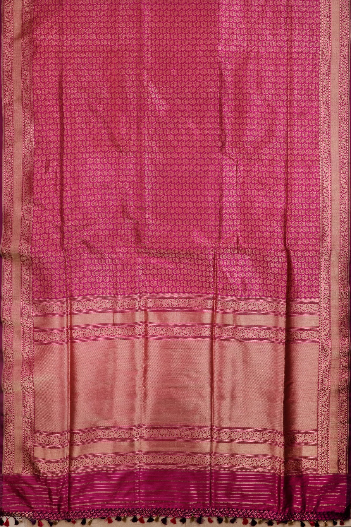 Purple Benarasi Katan Pure Silk Saree