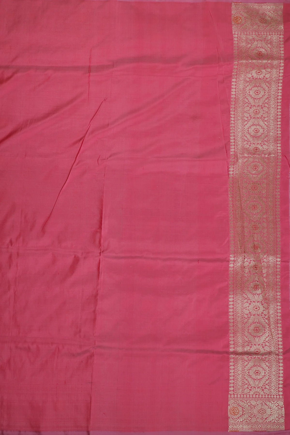 Onion Pink Benarasi Katan Pure Silk Saree