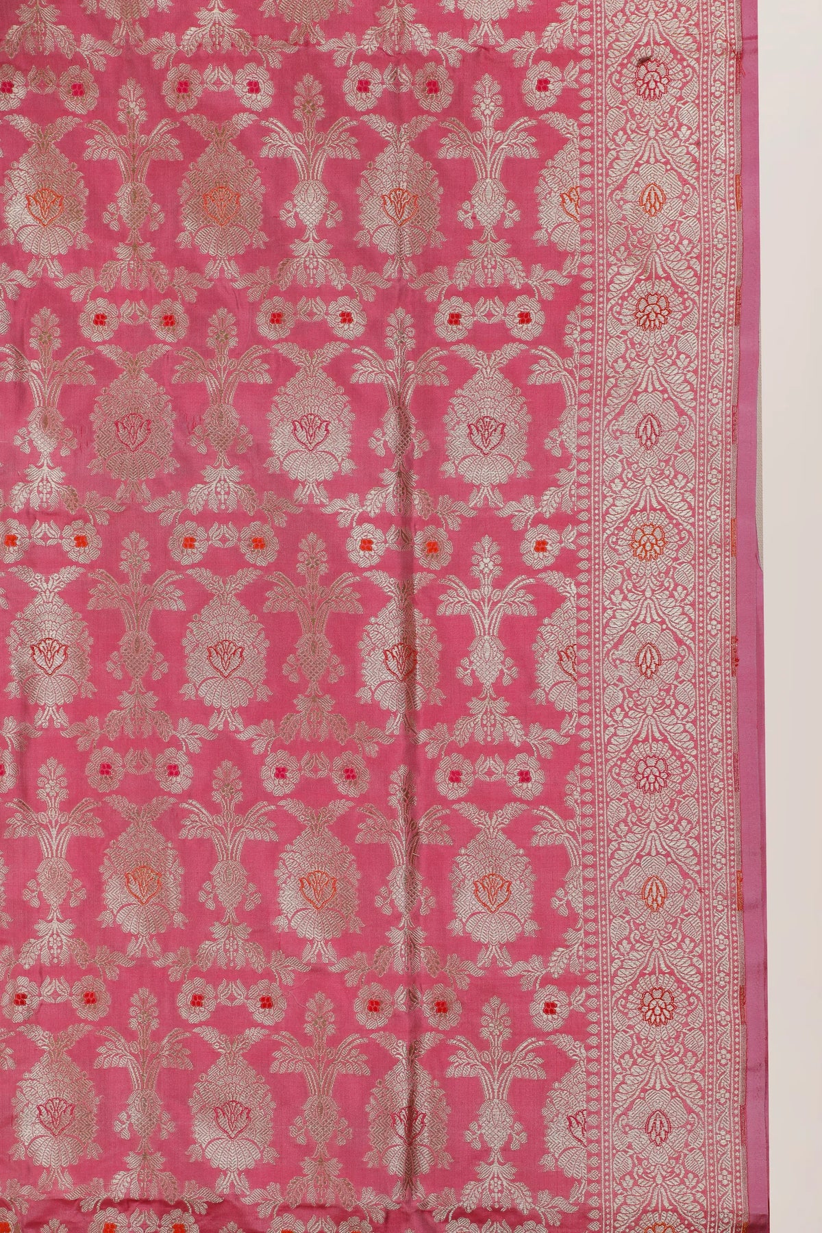 Onion Pink Benarasi Katan Pure Silk Saree