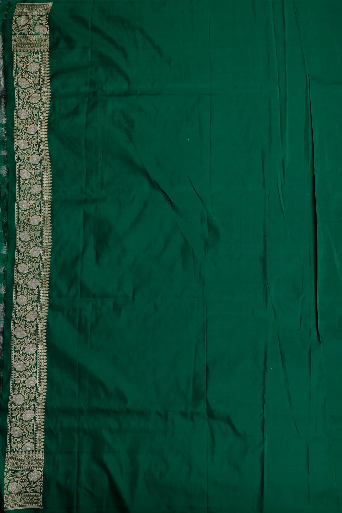 Peacock Green Handloom Benarasi Katan Silk Saree