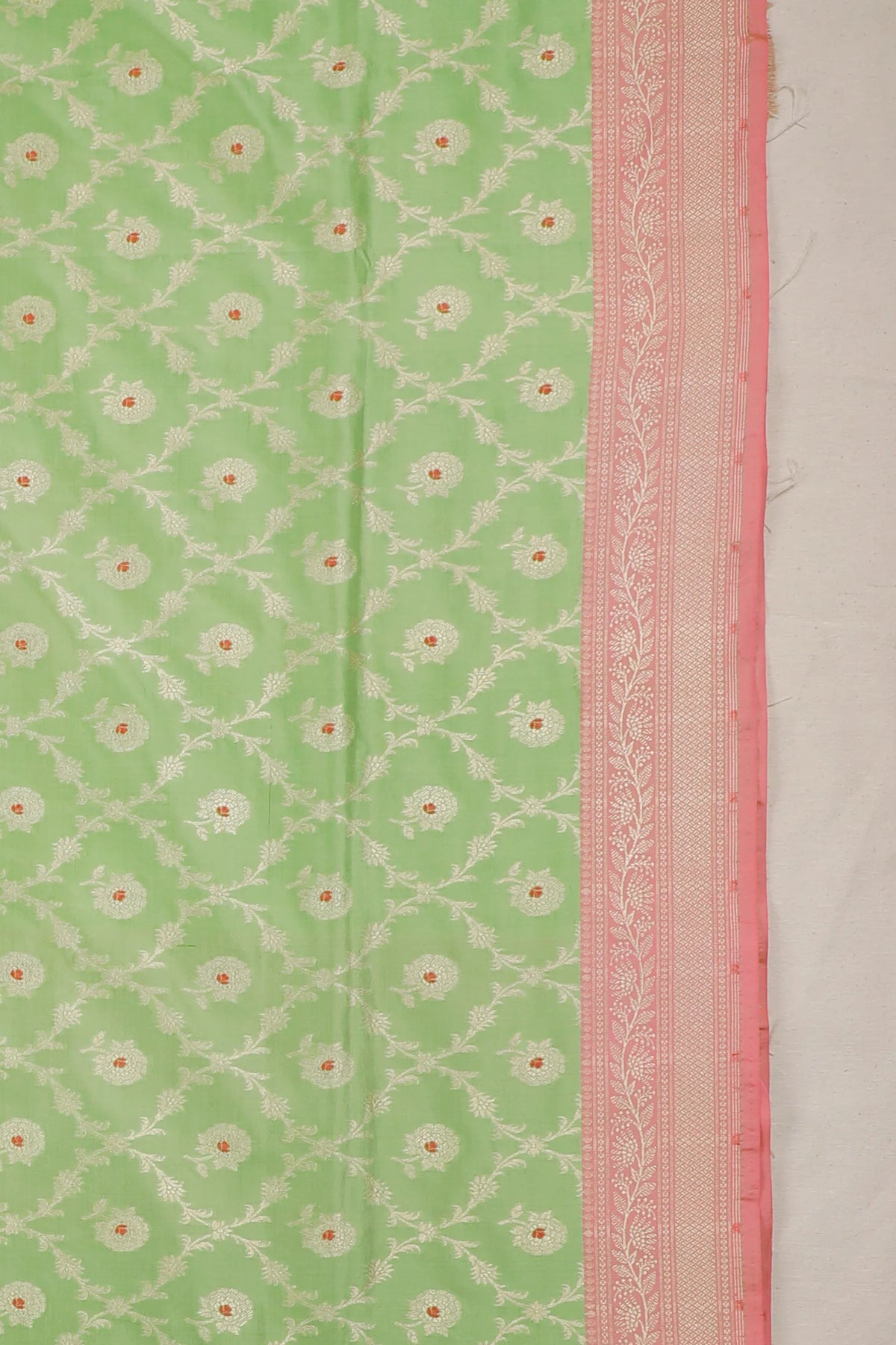 Pista Green Handloom Benarasi Katan Silk Saree