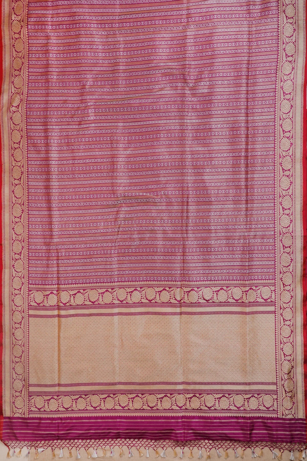 Striped Handloom Benarasi Katan Silk Saree