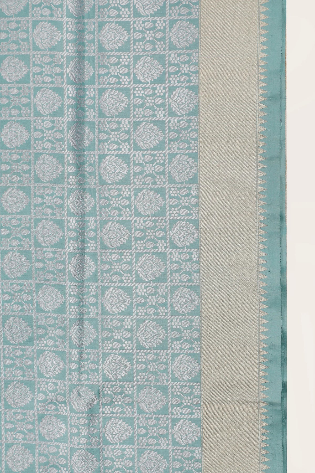 Pastel Blue Benarasi Katan Pure Silk Saree