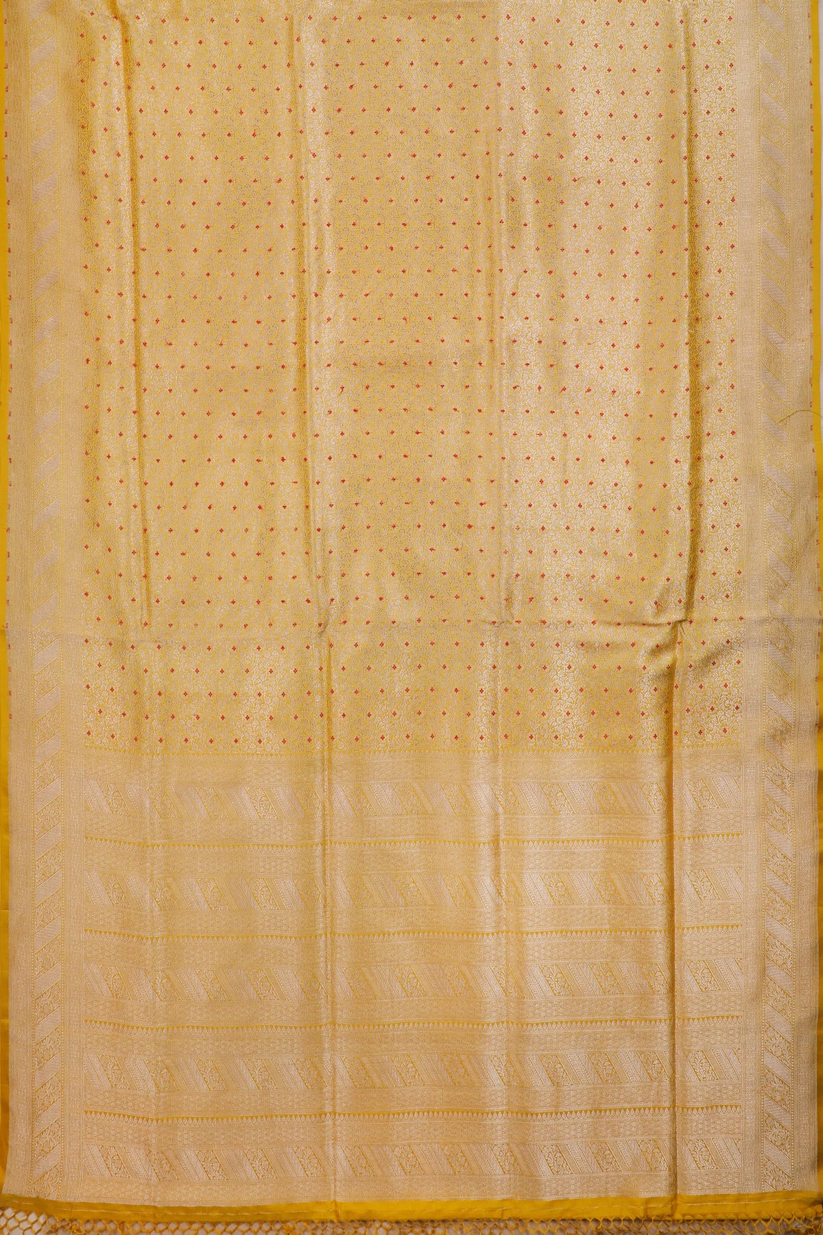 Lemon Yellow Handloom Benarasi Katan Silk Saree
