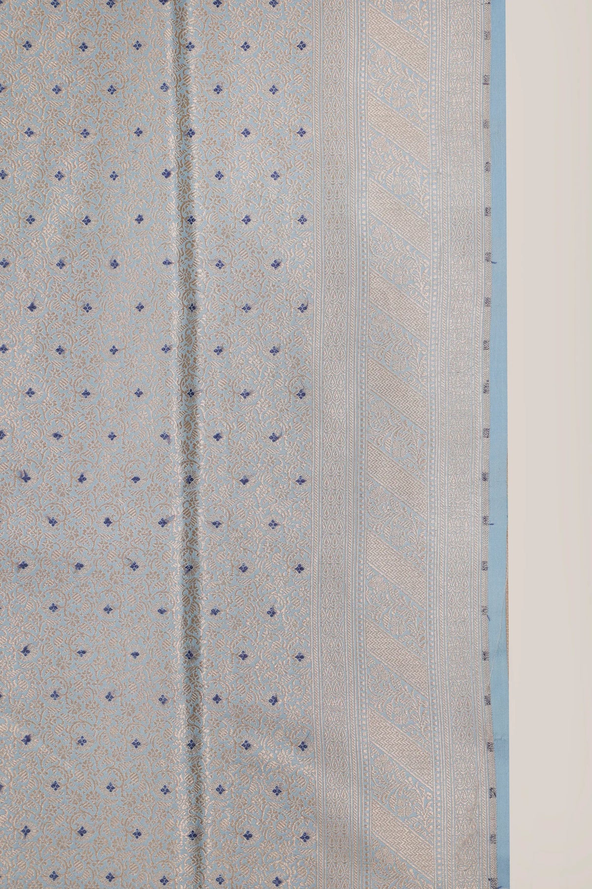Navy Blue Handloom Benarasi Katan Silk Saree