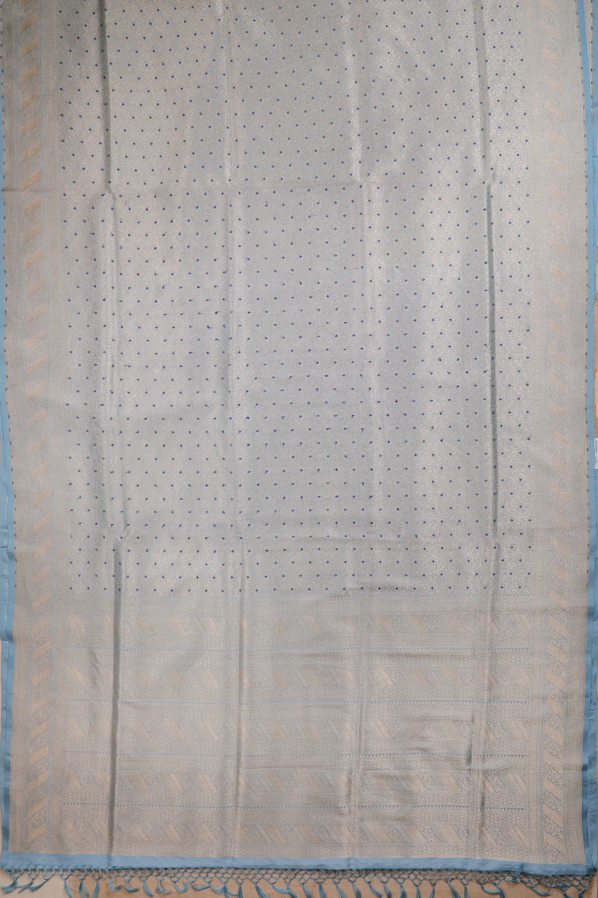 Navy Blue Handloom Benarasi Katan Silk Saree