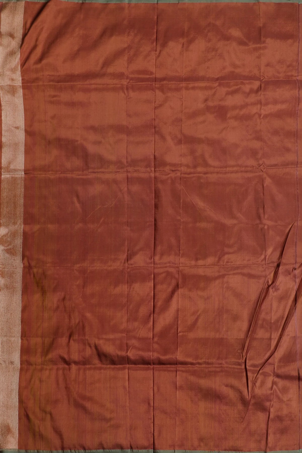 Brown Handloom Benarasi Pure Silk Saree in Kadhua Weave
