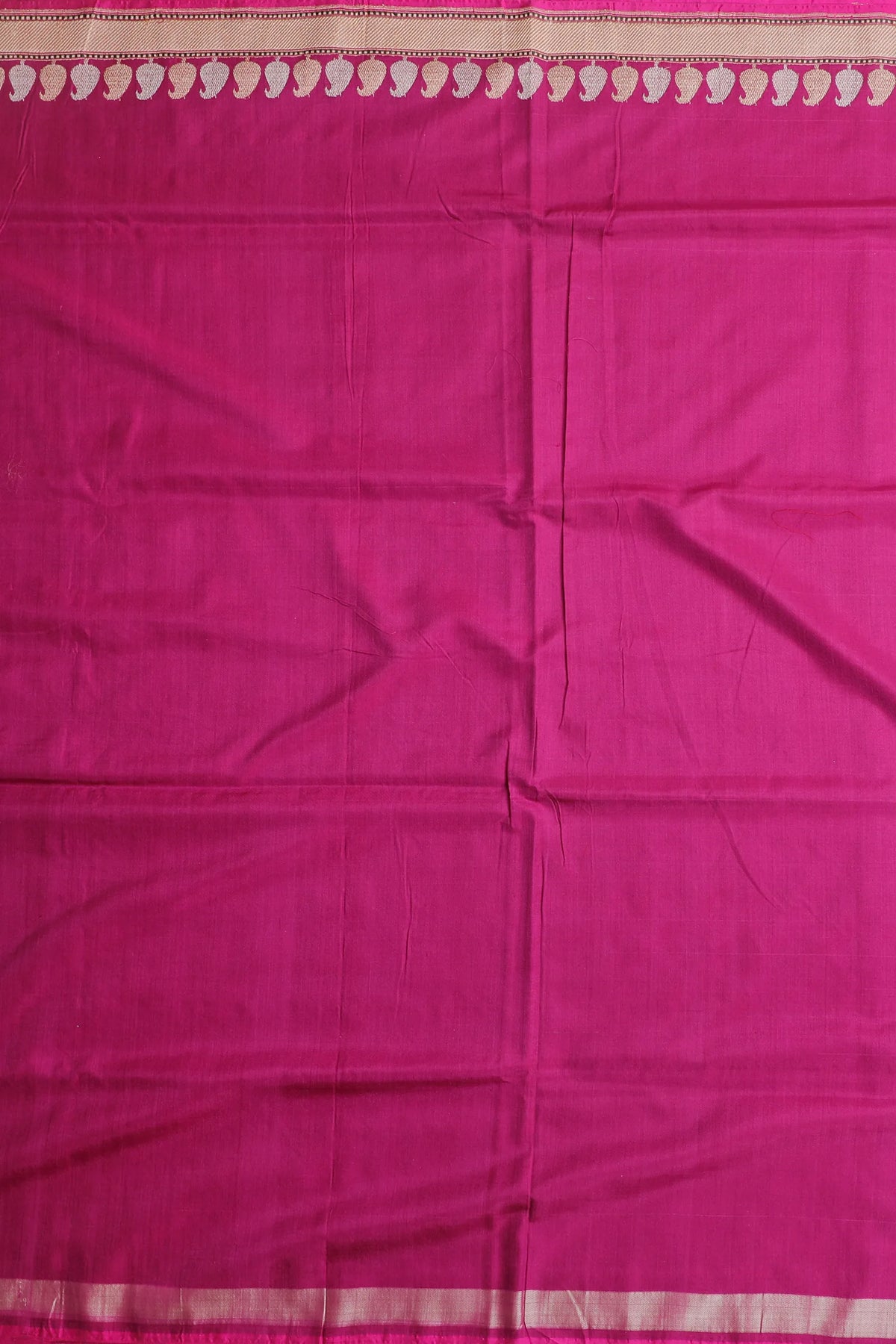 Magenta Katan and Spun Silk Benarasi Saree - Revival Design