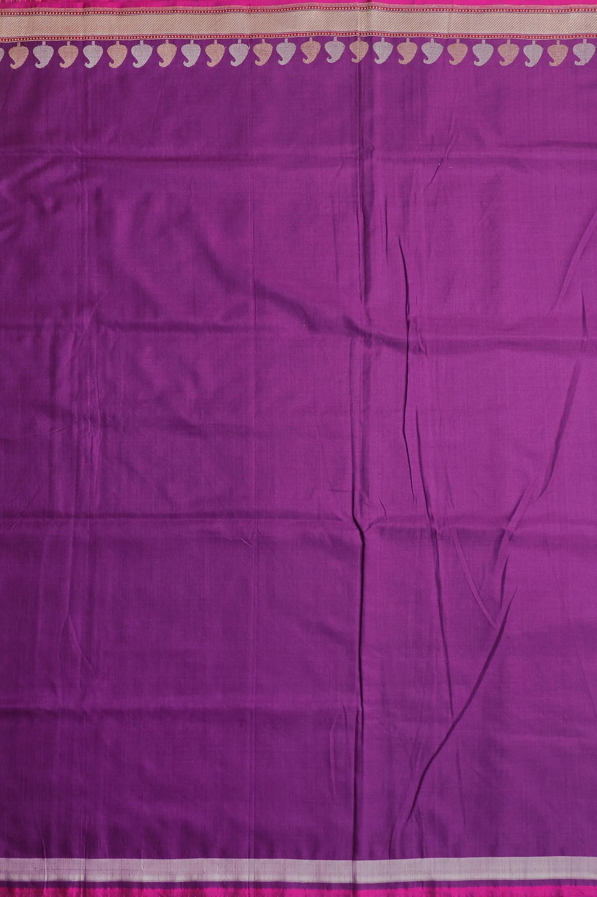 Purple Katan and Spun Silk Benarasi Saree - Revival Design