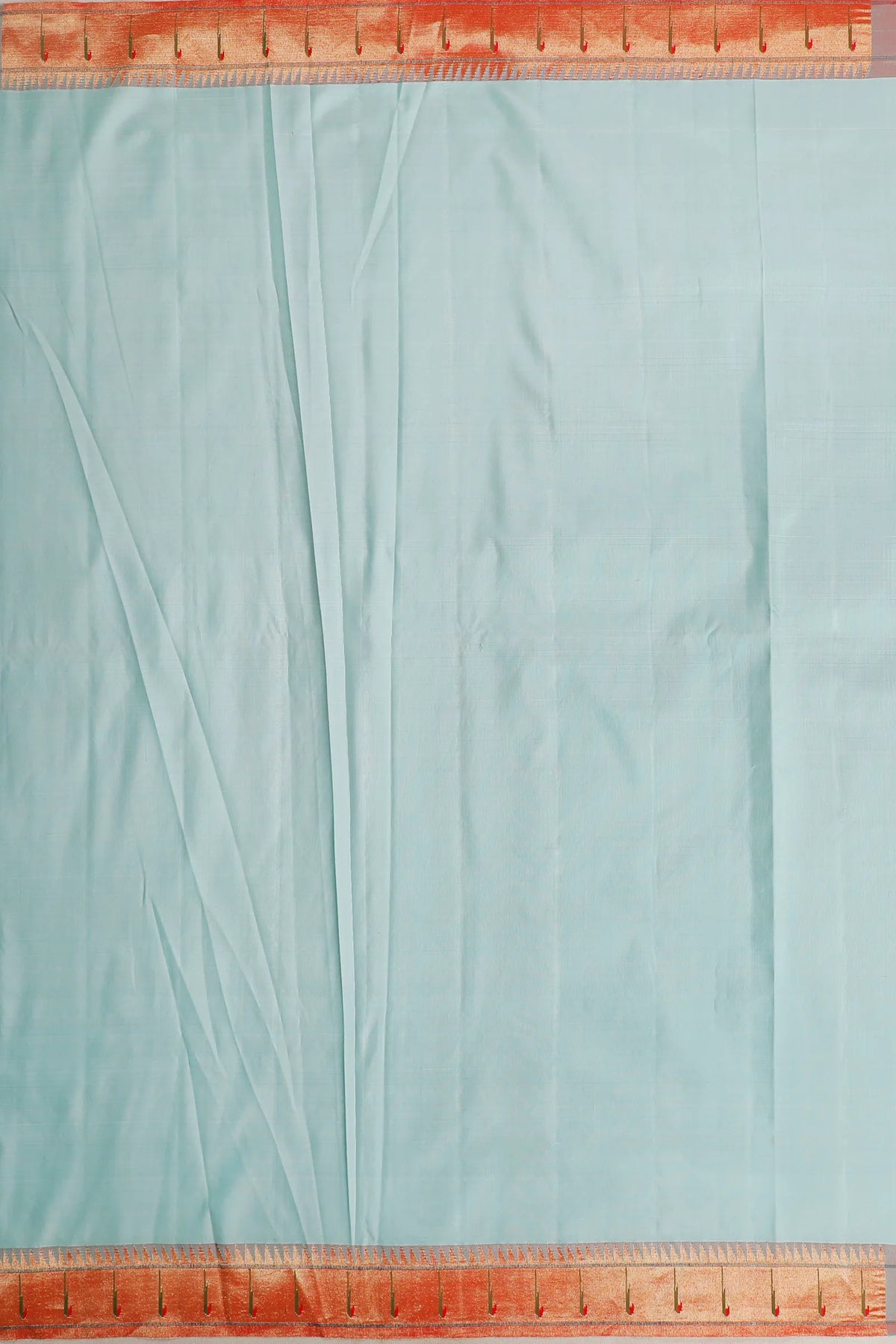 Pastel Blue Pure Silk Handloom All Over Paithani Saree - Silk by Silk