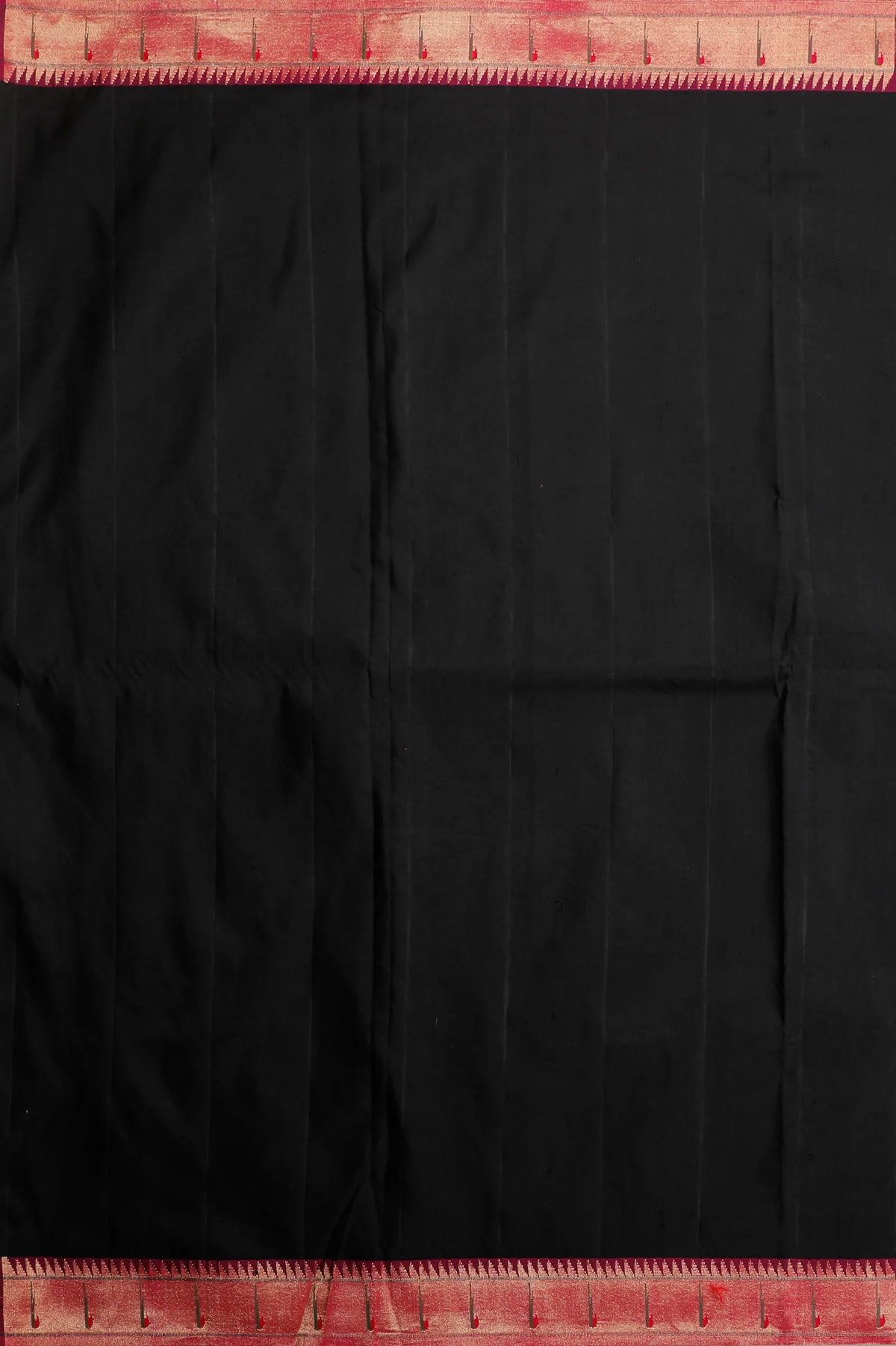 Black Pure Silk by Silk Handloom Paithani Saree with All Over Design