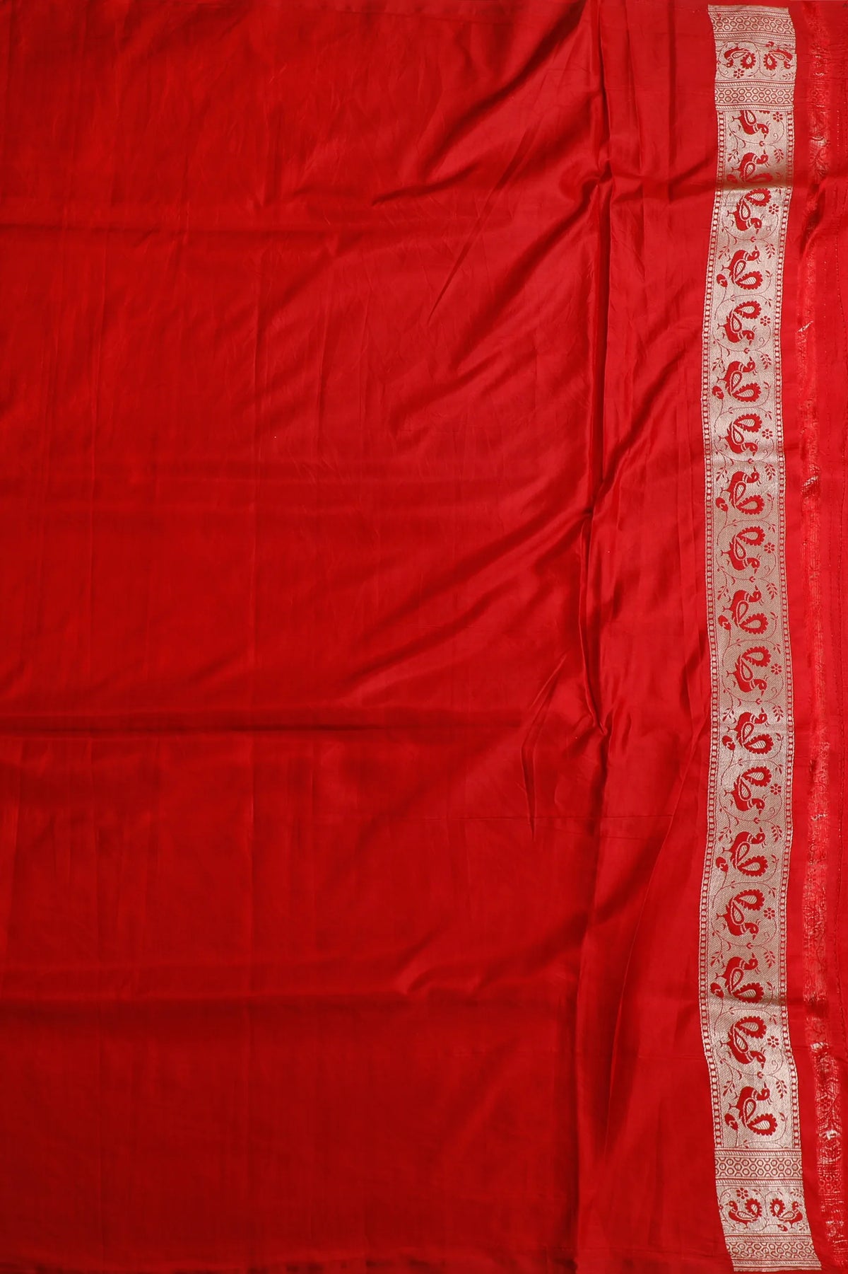 Maroon Real Zari Pure Silk Benarasi Saree - Revival Design with Shikargah Patterm
