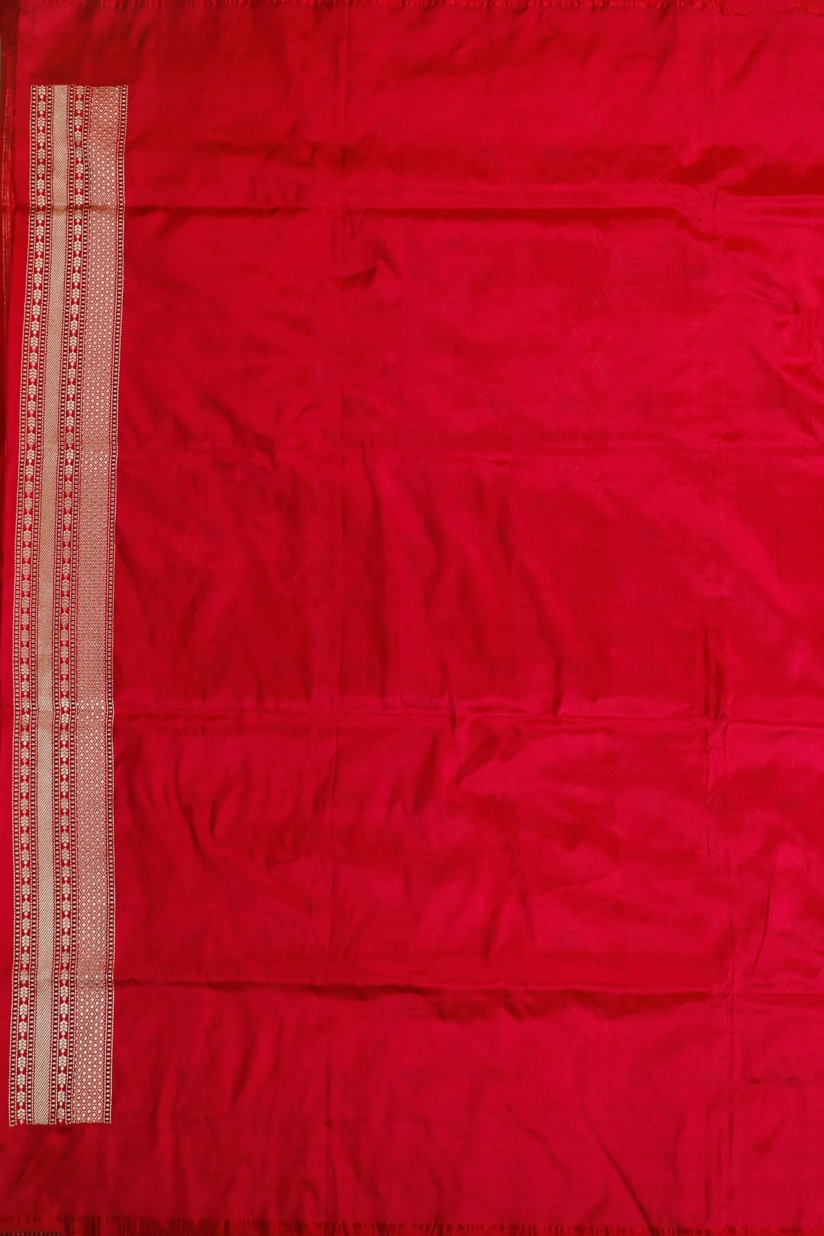 Hot Pink Real Zari Pure Silk Benarasi Saree - Revival Design with Meenakari Work