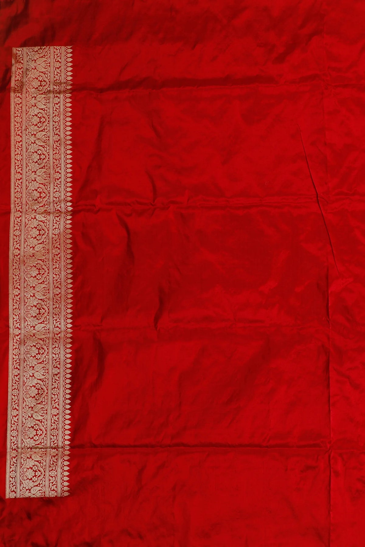 Red Handloom Real Zari Pure Silk Benarasi Saree