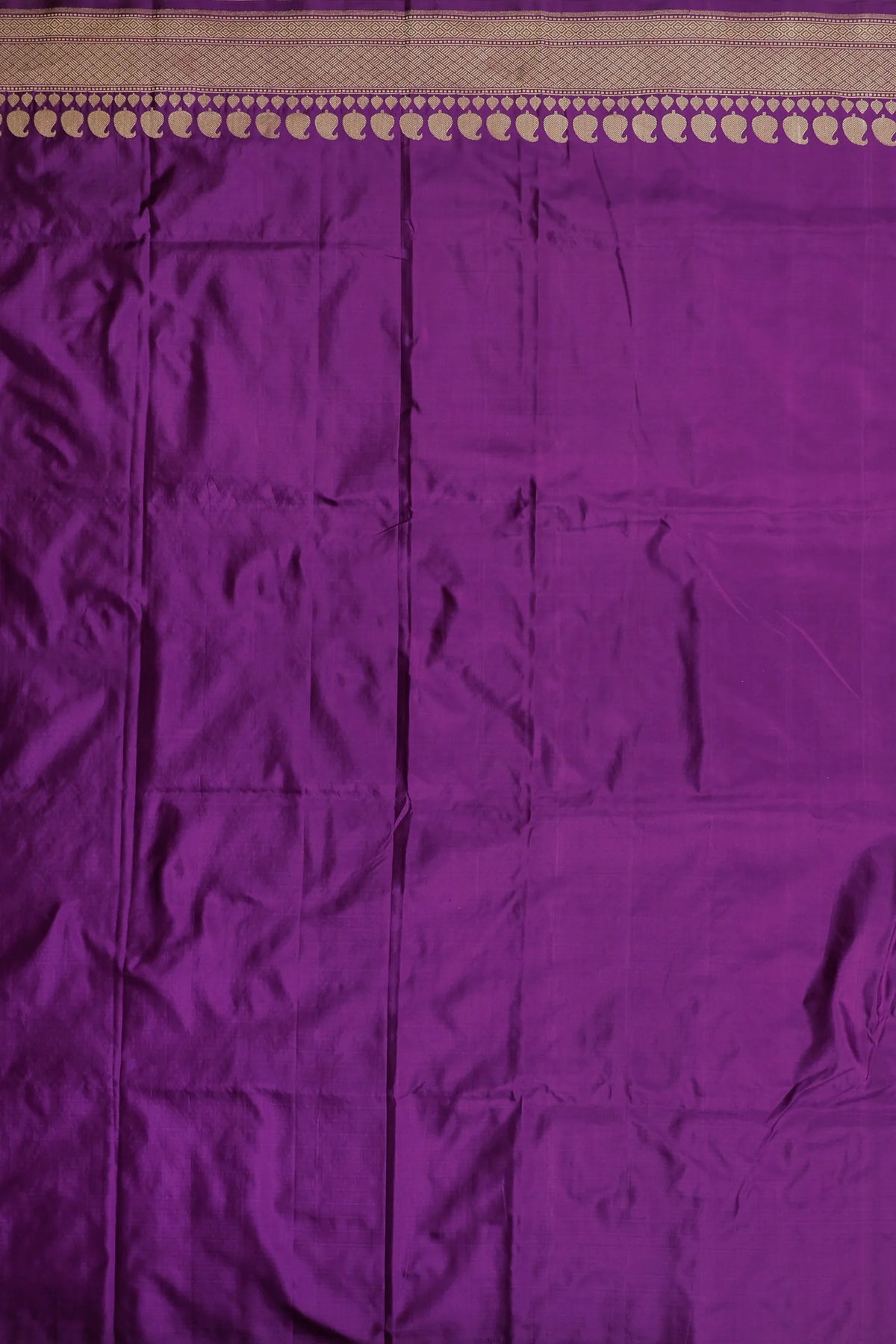 Purple Real Zari Pure Silk Benarasi Saree - Revival Design
