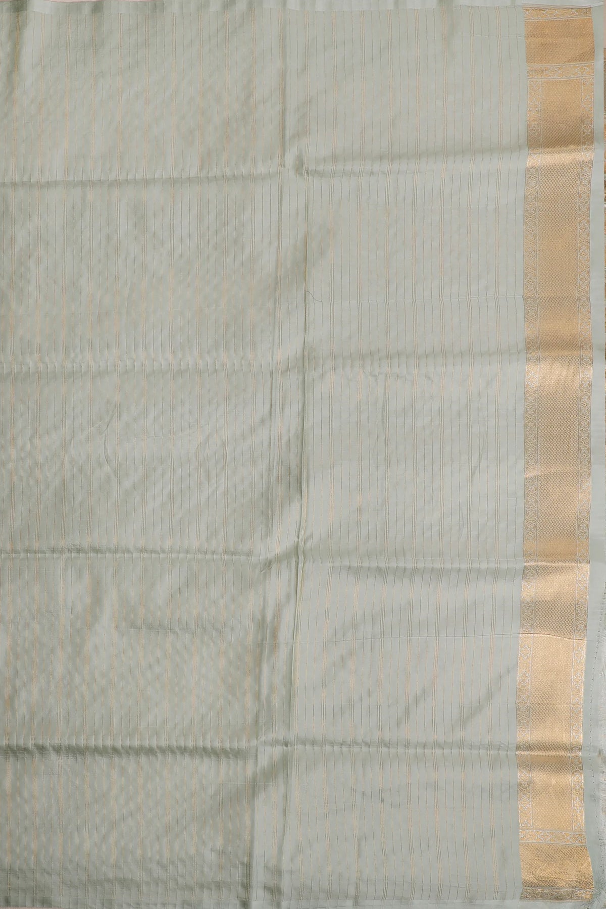 Sea Green Handloom Benarasi Brocade Katan Silk Saree