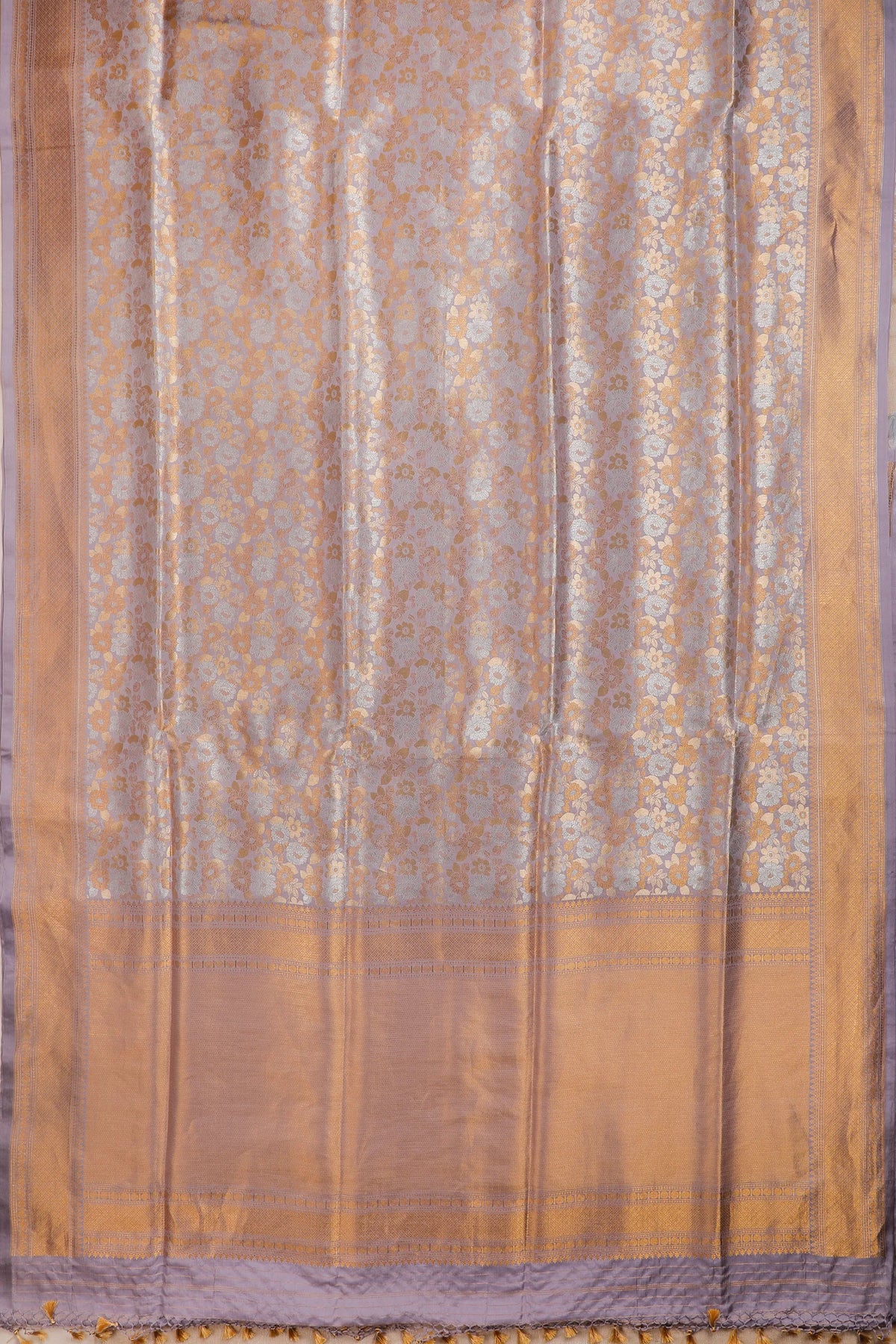 Lavender Handloom Benarasi Brocade Katan Silk Saree
