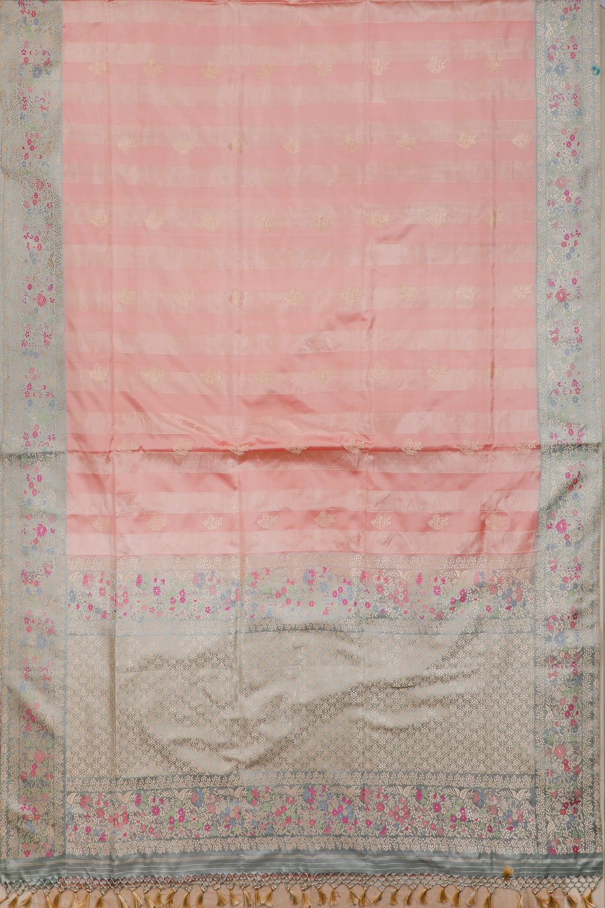 Baby Pink Benarasi Katan Pure Silk Saree