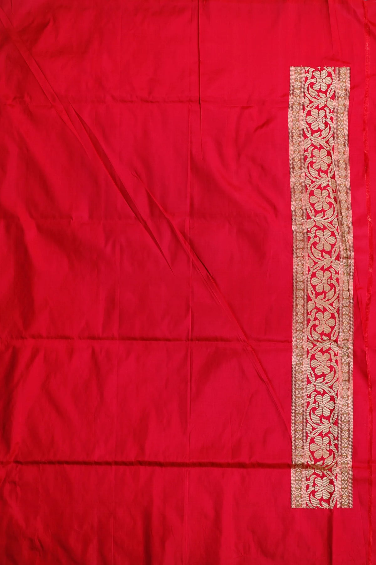 Magenta Pink Handloom Real Zari Pure Silk Benarasi Saree with Shikargah Design